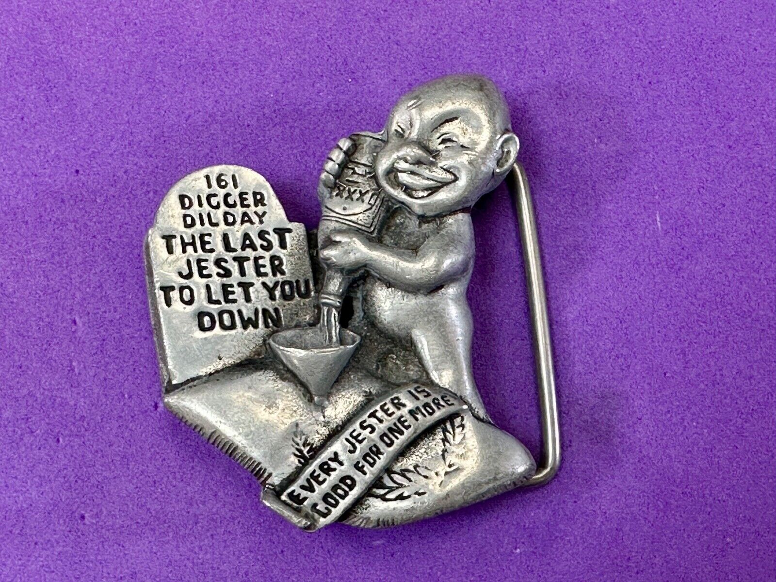 Tombstone 161 Digger Dil Day The LASt Jester to let you down belt buckle by JDL