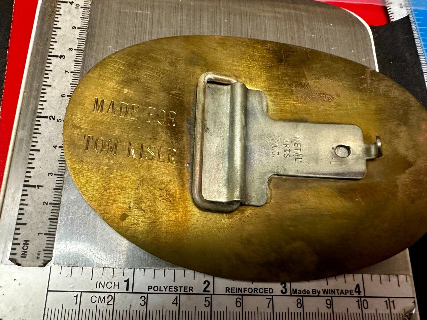 Alamo Texas Explosives Company Mine Company Belt Buckle - Metal Arts O.K.C