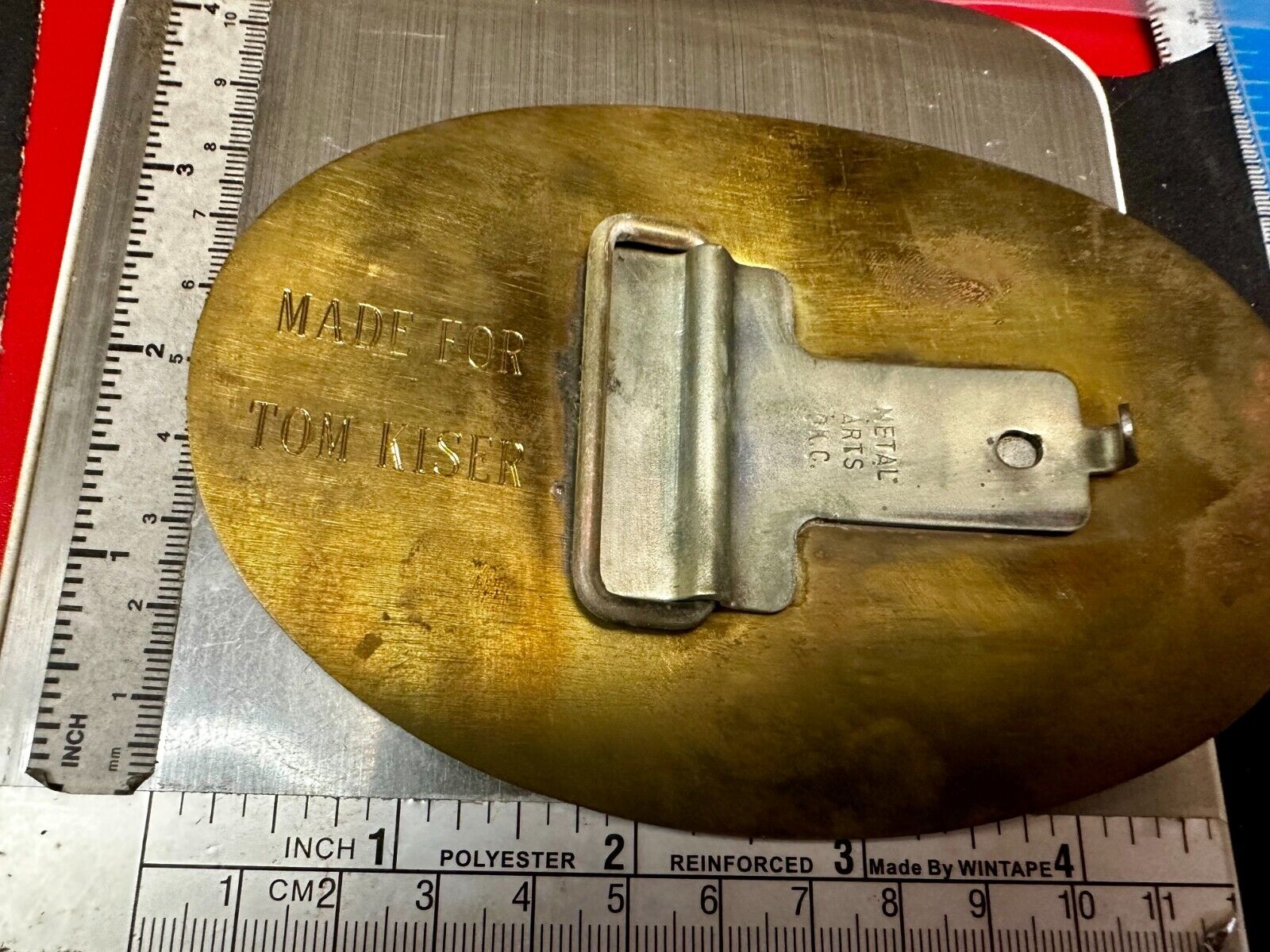 Alamo Texas Explosives Company Mine Company Belt Buckle - Metal Arts O.K.C