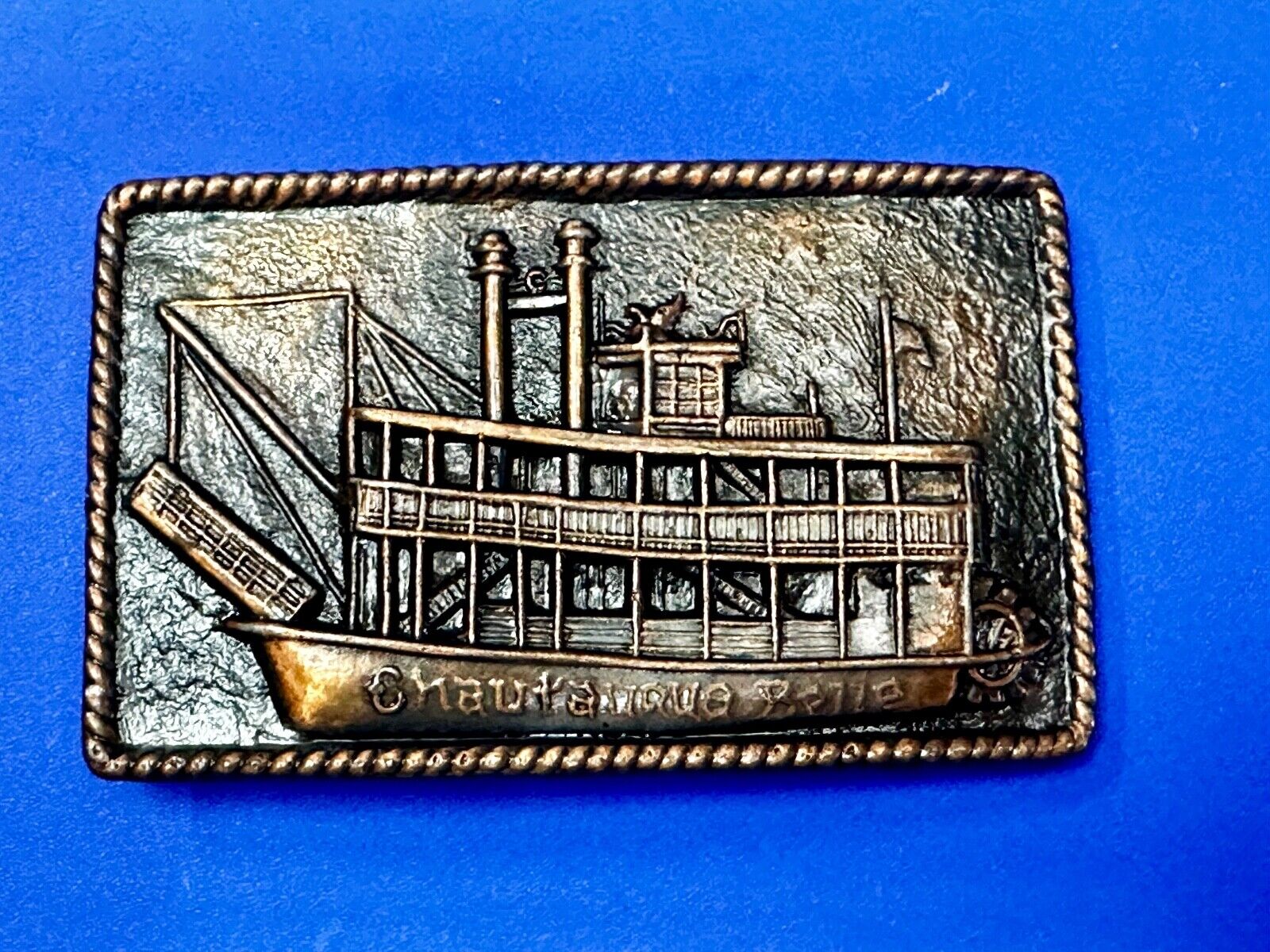 Auto People Ferry - Nautical Boat Ship Vintage dimensional Belt Buckle