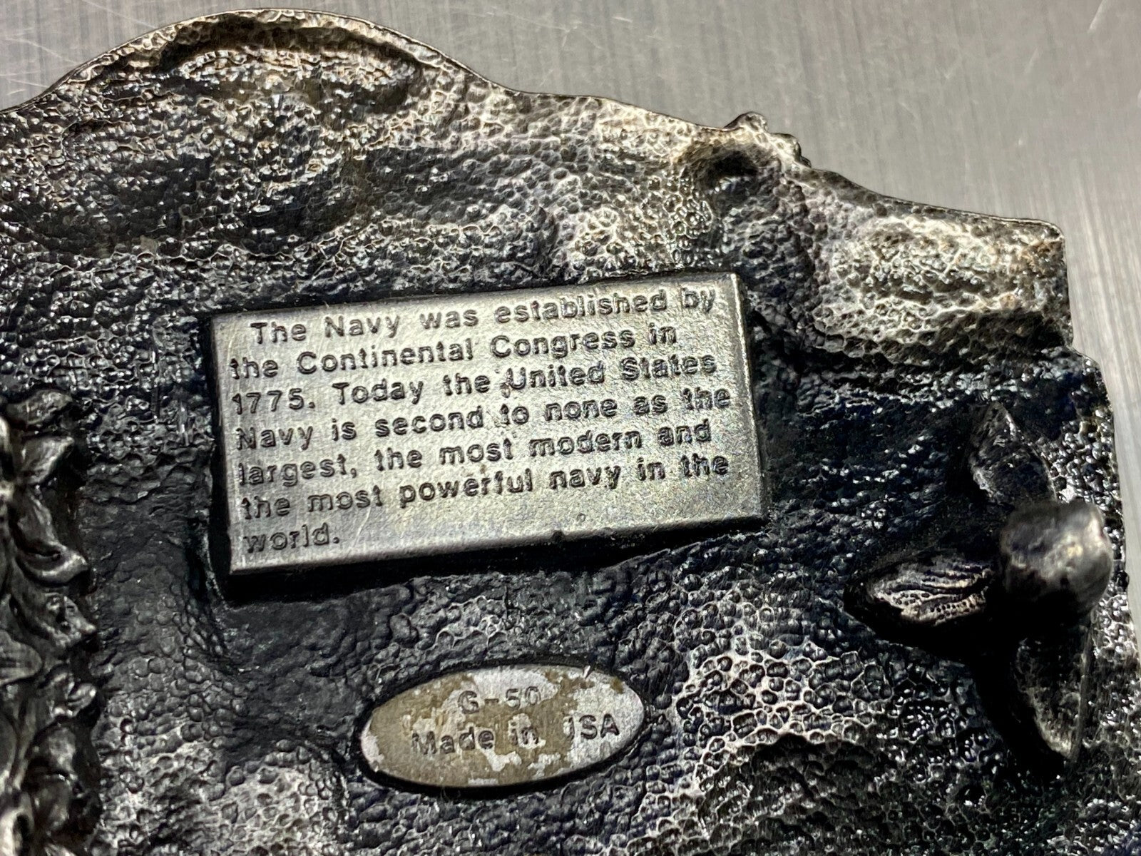 United States Navy Military Naval Force Commemorative 1987 Siskiyou Belt Buckle
