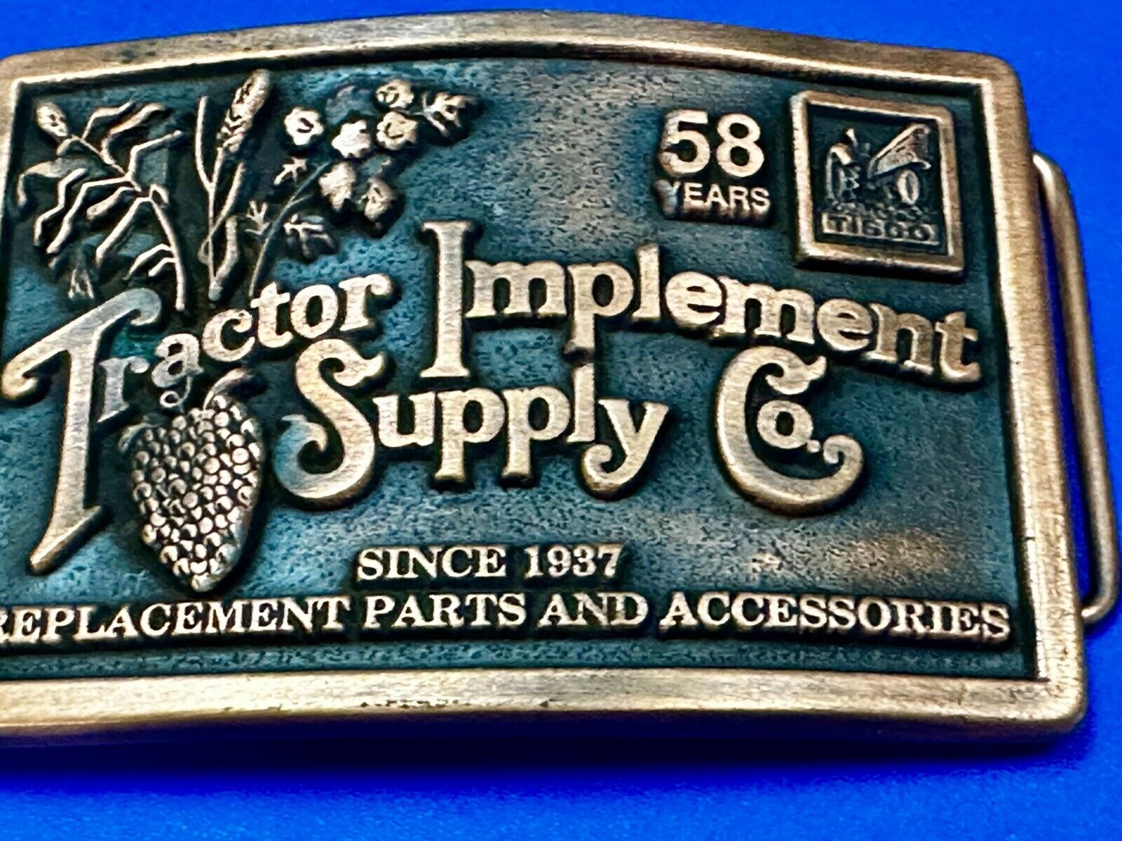 58 Years TISCO Tractor Implement Supply company NOS Belt Buckle by Speccast