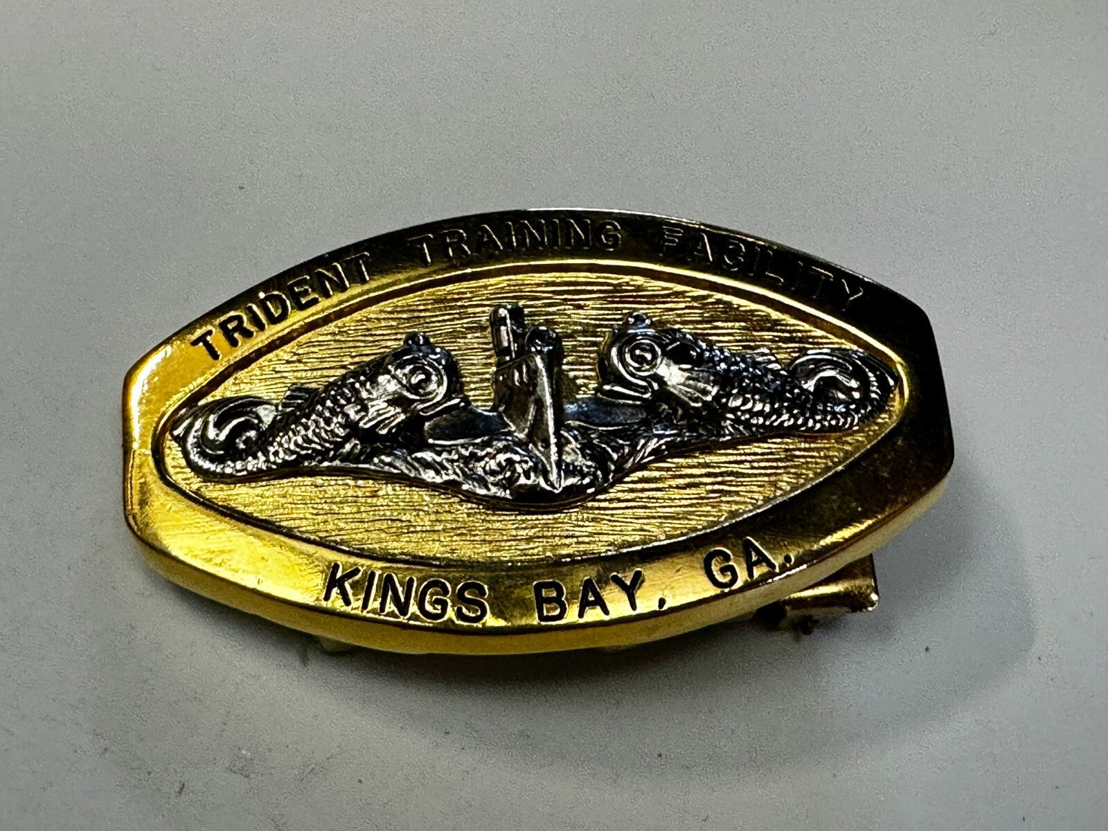 Trident Training Facility Kings Bay US Navy Commemorative USA made Belt Buckle