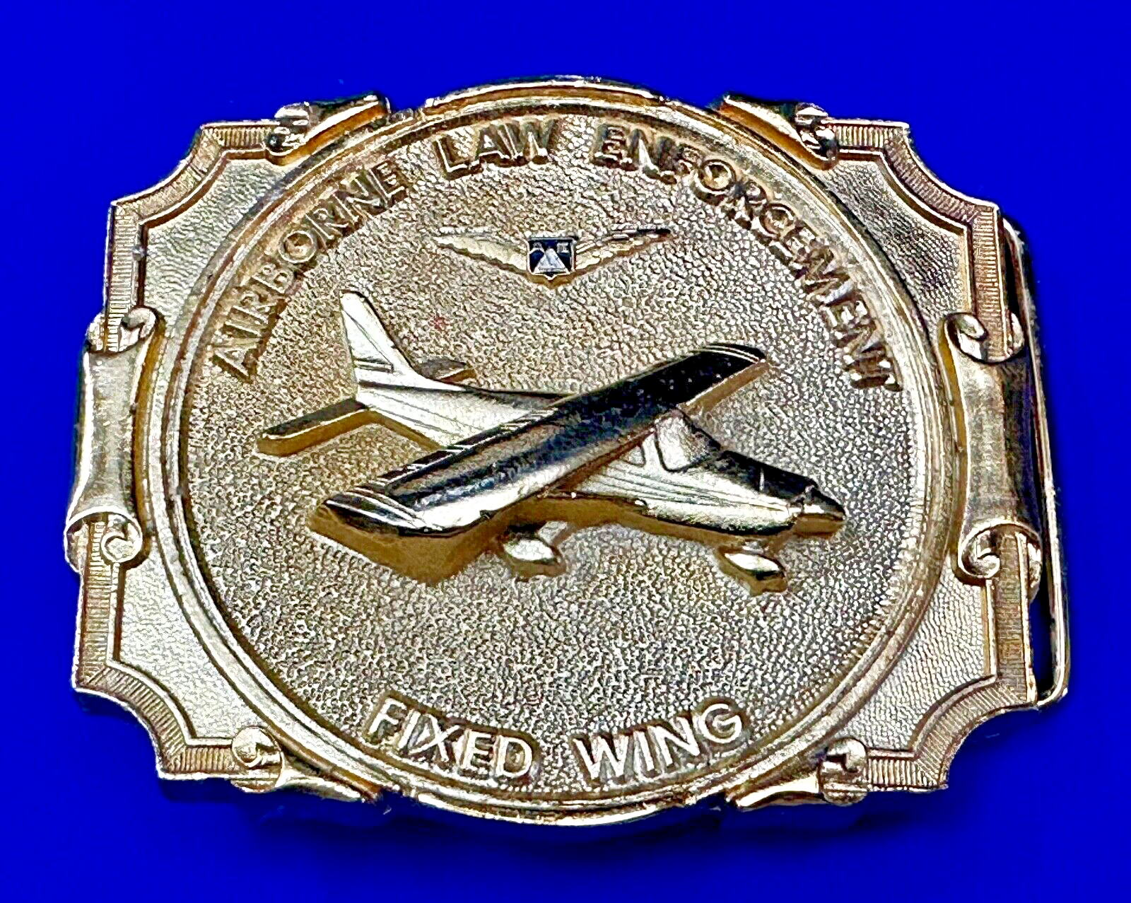Airborne Law Enforcement Plane Police Pilot Fixed Wing Lg Belt Buckle  #20 ALE