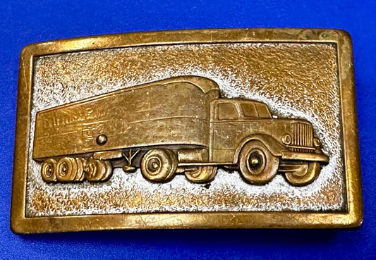 Big Rig Raised Semi Drivers 18 Wheeler Brass Tone Drivers Trucker's Belt Buckle