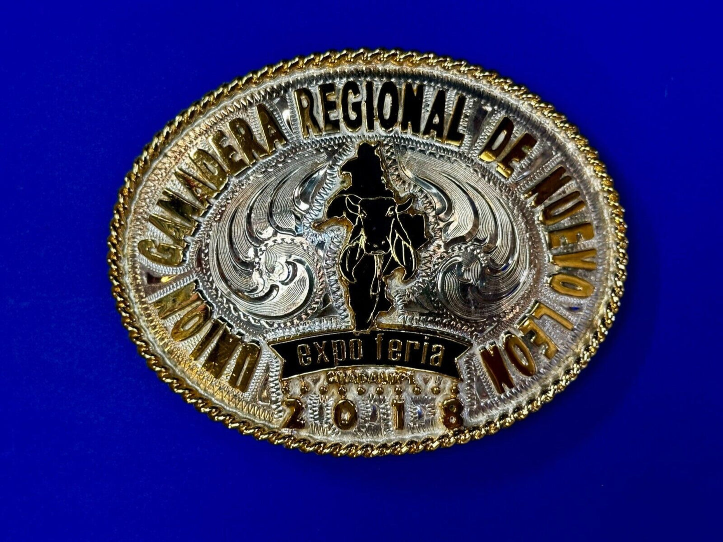 Union Ganadera Regional De Nuevo Leon Expo Series 2018 Trophy Award Belt Buckle