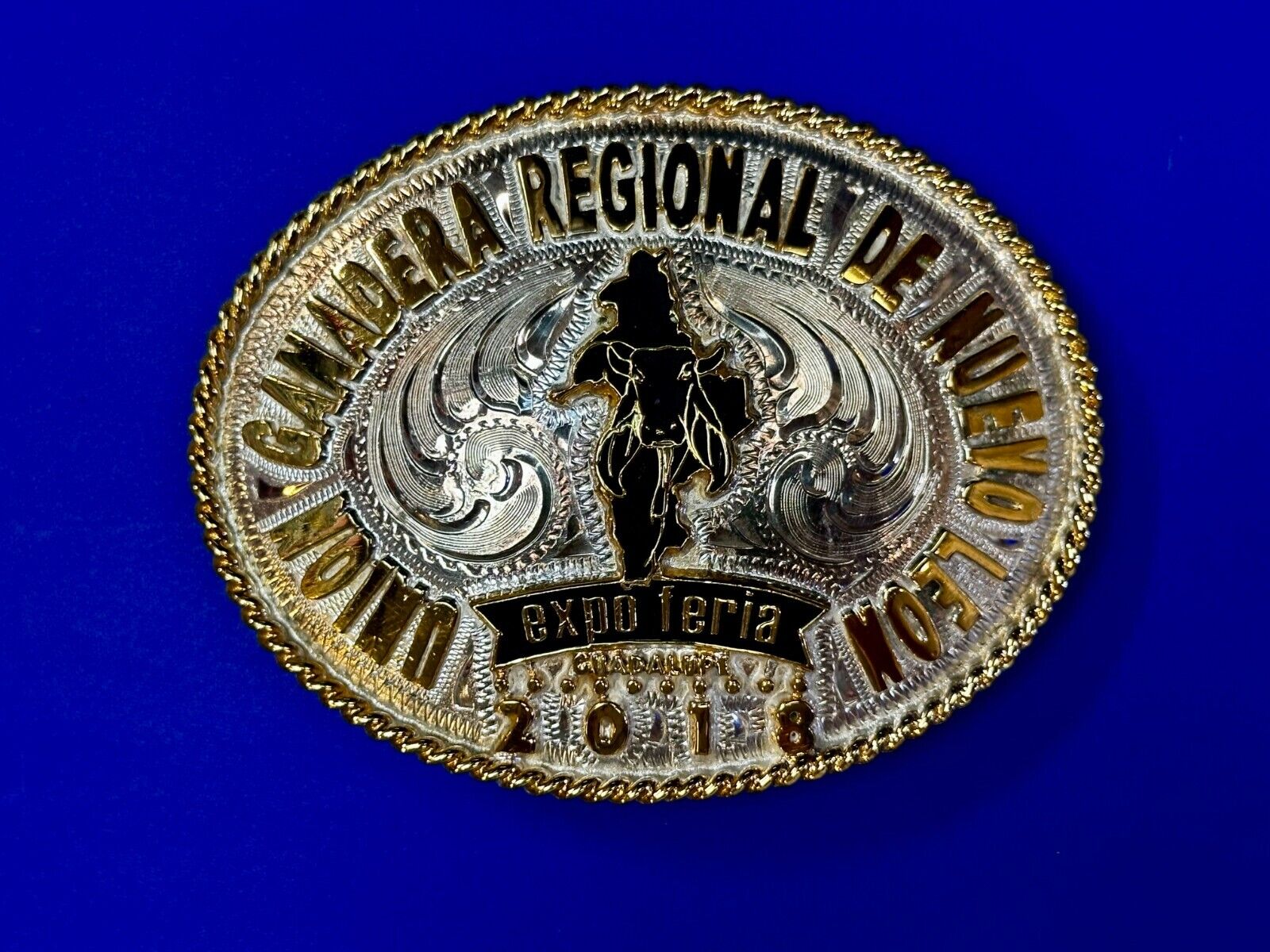 Union Ganadera Regional De Nuevo Leon Expo Series 2018 Trophy Award Belt Buckle