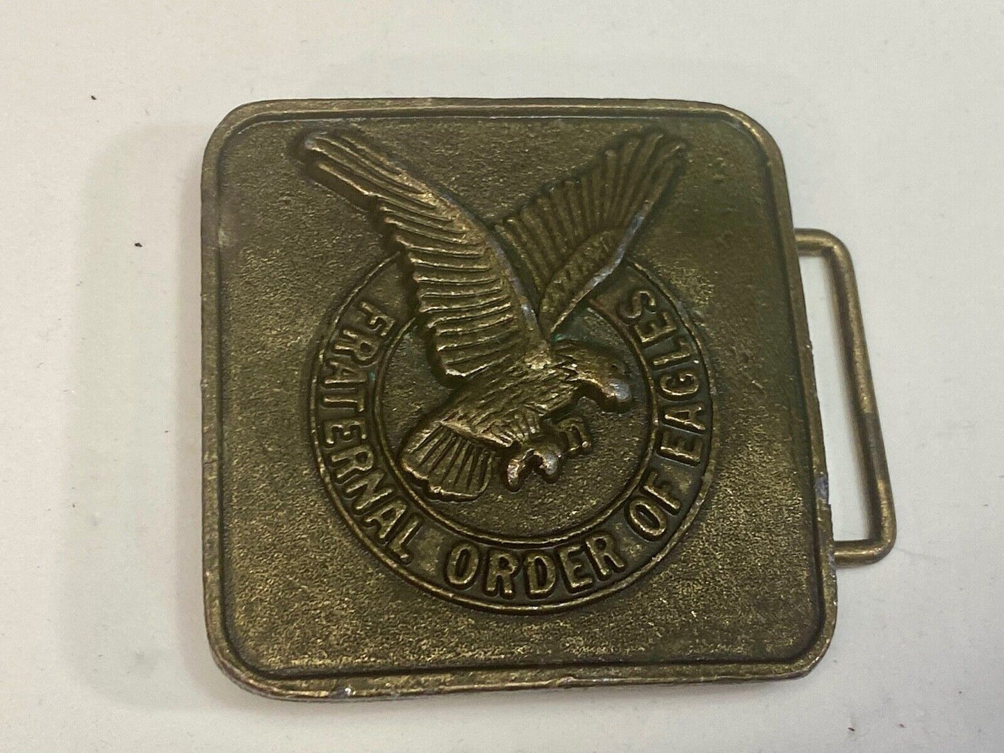 Vintage F.O.E. Fraternal Order Of The Eagle's Belt Buckle 