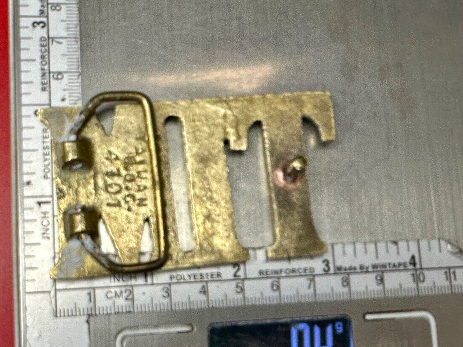 TIM Custom Name in cutout block letters solid brass belt buckle - Taiwan ROC