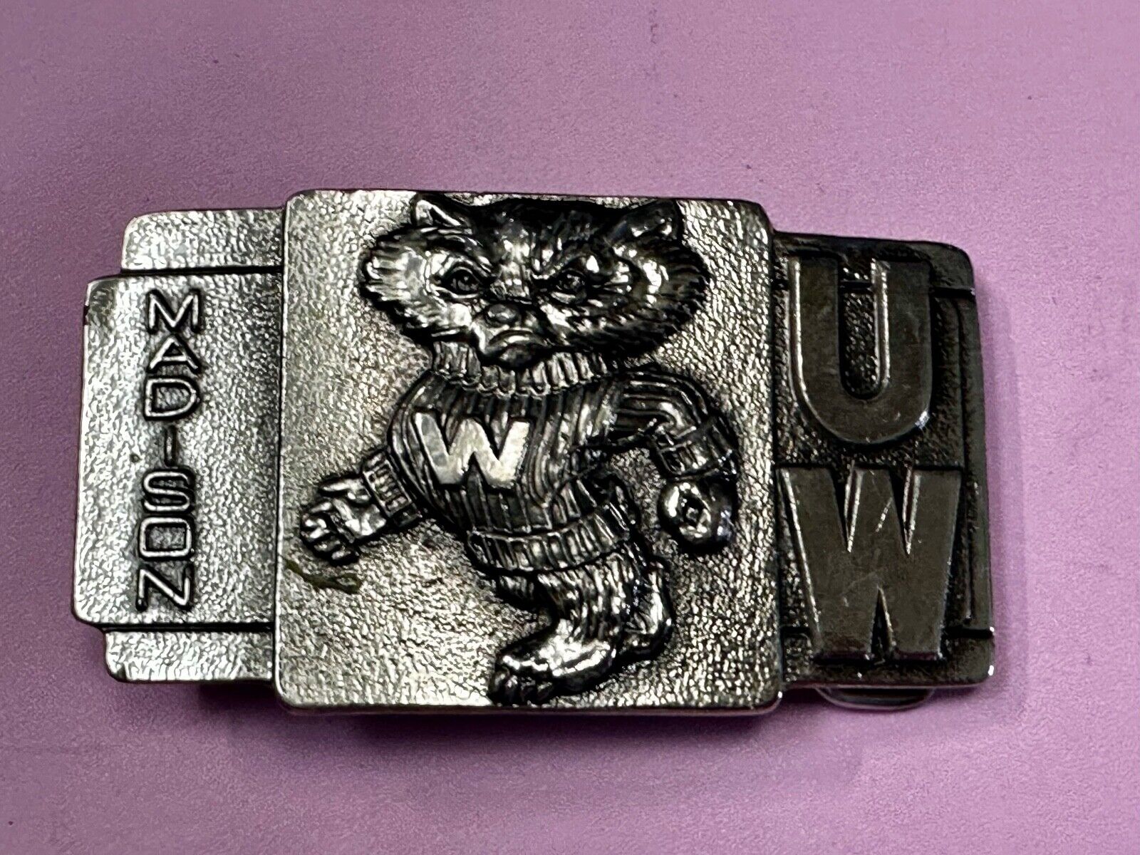 UW Badgers Belt Buckle  Mining Metallurgy Clubs University of Wisconsin Madison