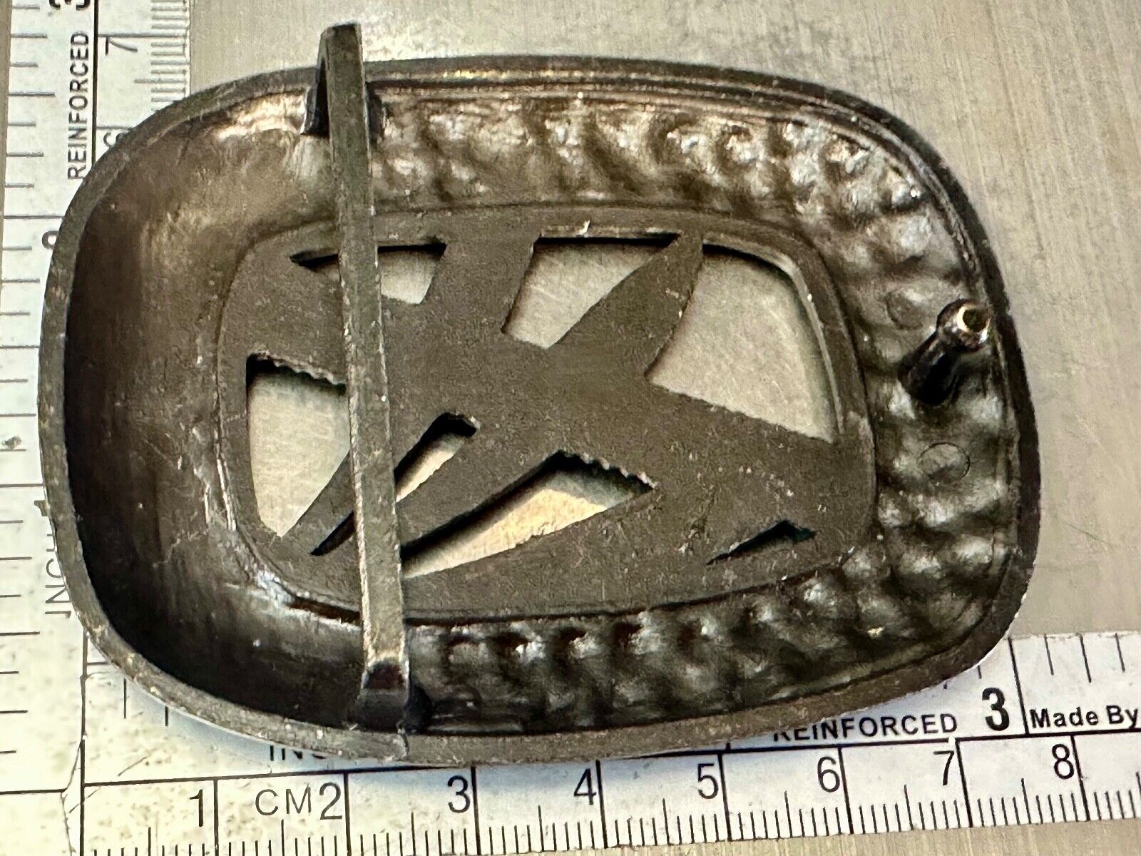 Unique left corn feather pattern dimensional Belt Buckle