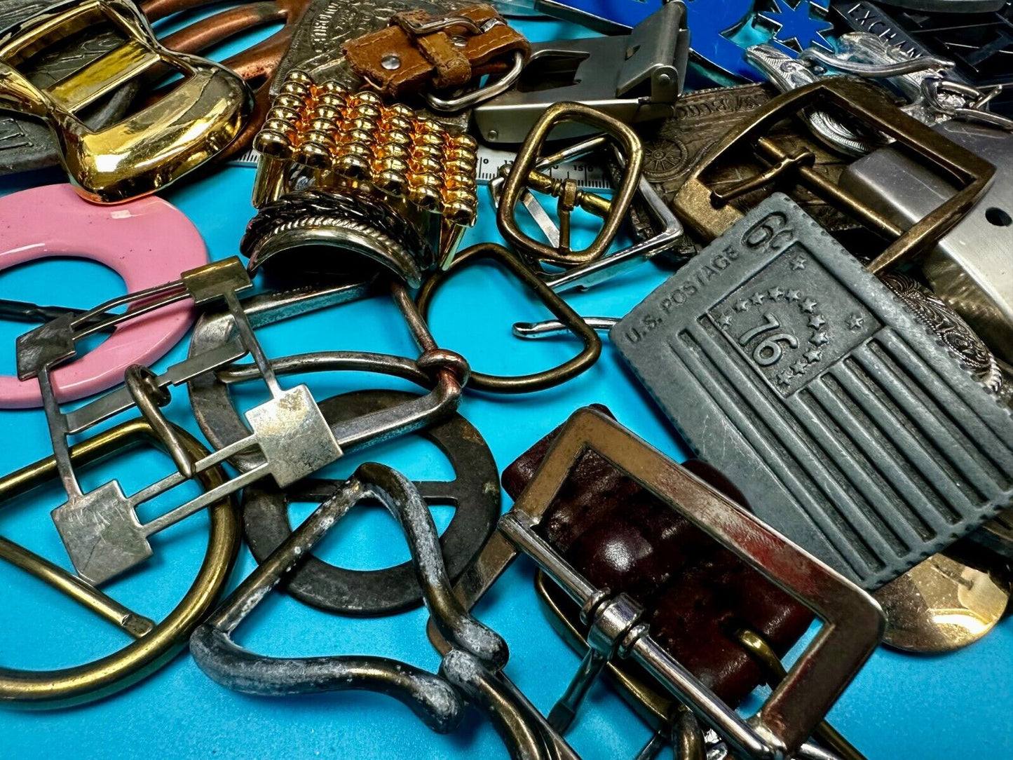 8 Pound LOT Vintage & Modern Belt buckles - Grab Bag - Resale Opportunity Gifts!