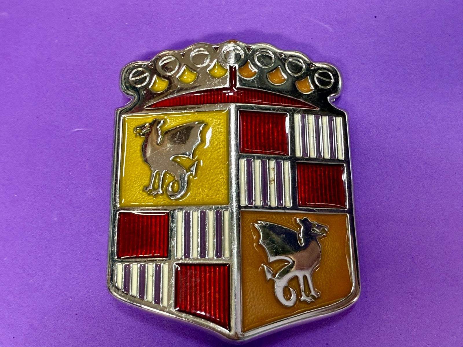 BAD B.A.D. Motor Company 1948 Dragon Crest Shield Logo Promotional Belt Buckle