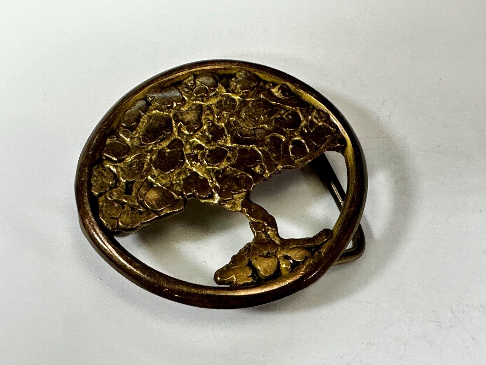 Tree of Life Abstract Open Work Hippy Vibe Artisan Cypress Belt Buckle