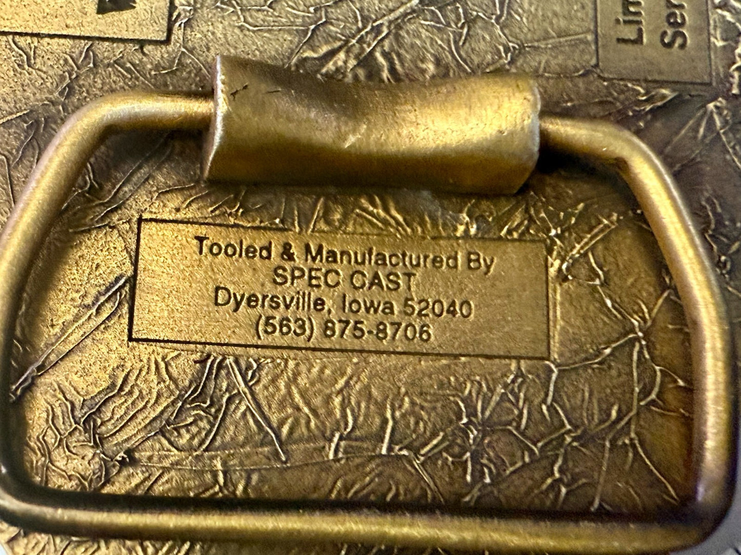 TISCO The Leader in Aftermarket Parts 65 Years 1937-2002 SPEC-CAST Belt Buckle