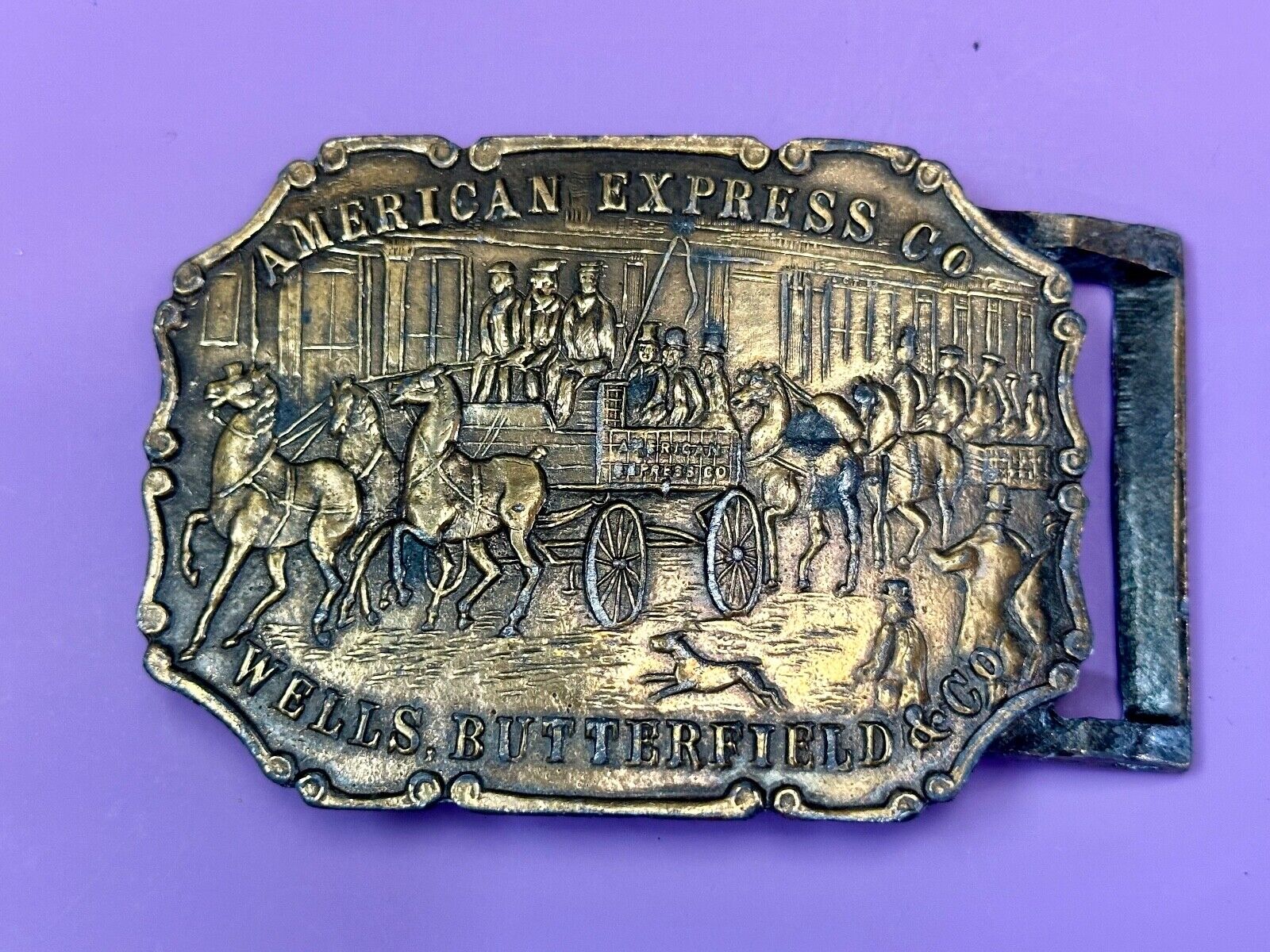 American Express Wells Butterfield belt buckle by Synek Studio New York