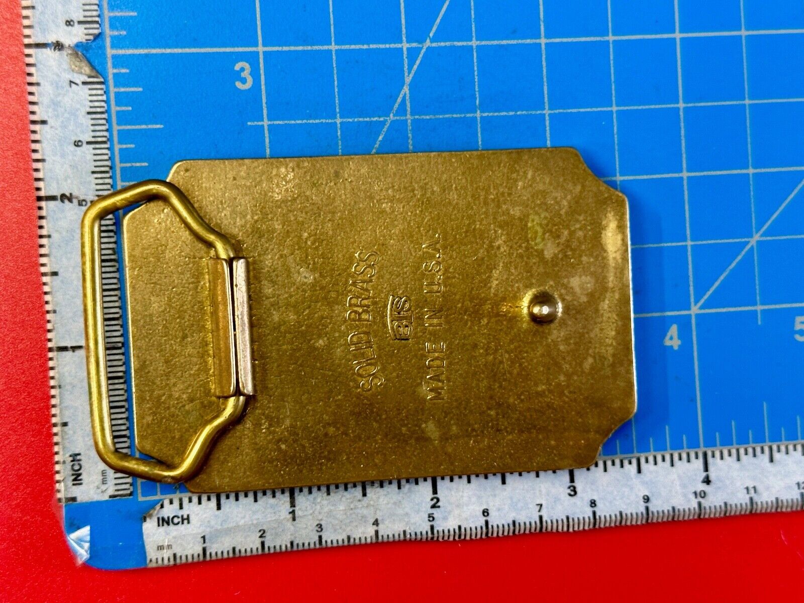 Three mast Sail Boat Ship Nautical theme leather and solid brass BTS belt buckle