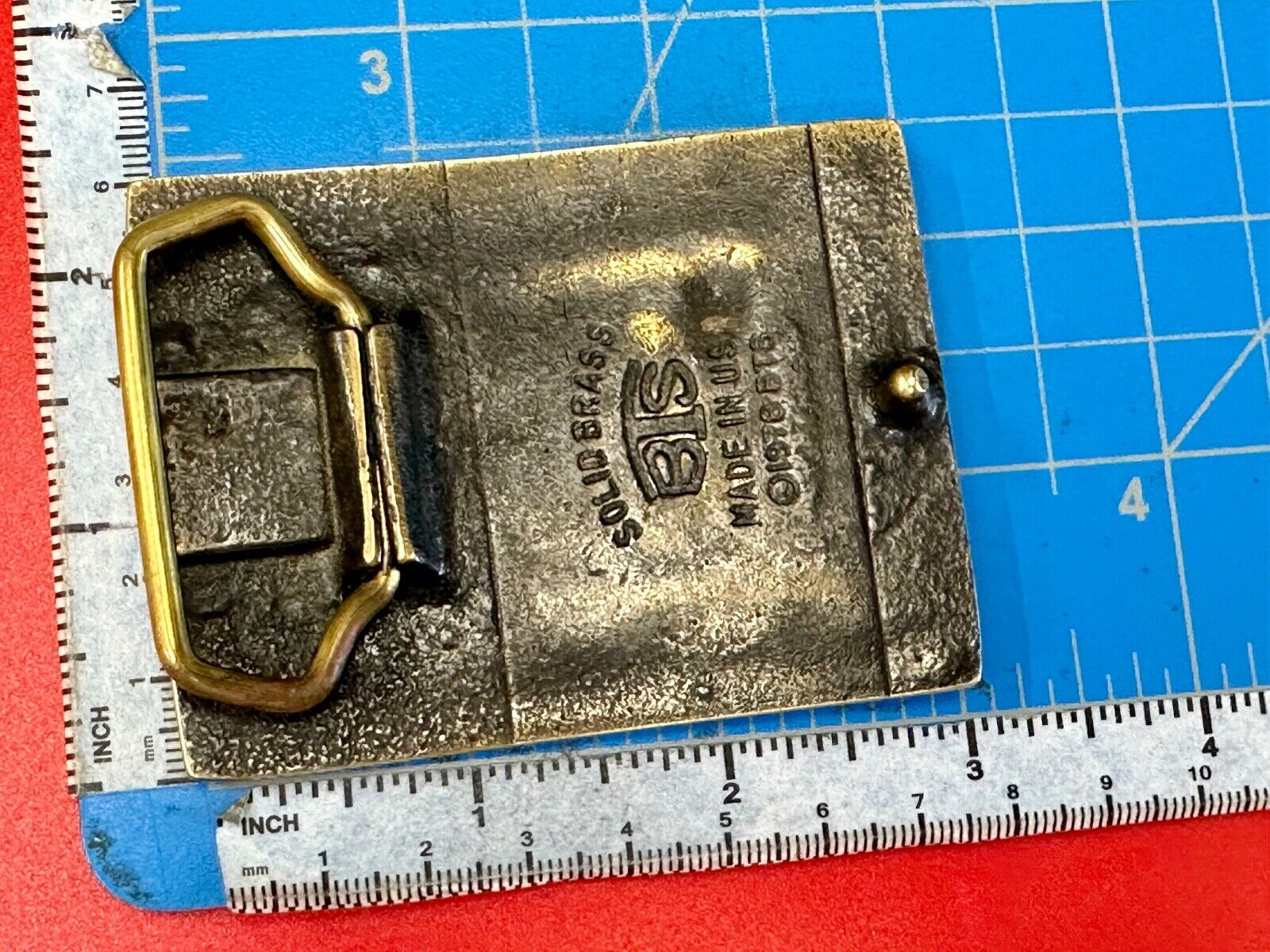 vintage Horse and Foal Colt baby vintage 1978 BTS solid brass belt buckle