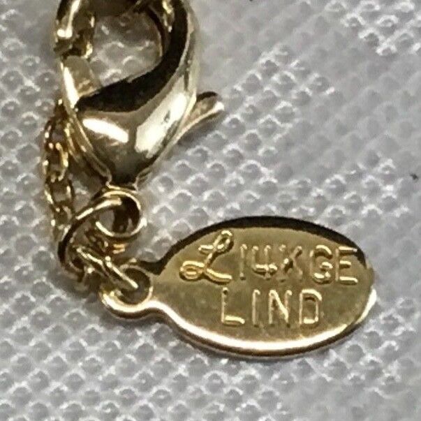 Vintage gold butterfly necklace Signed  L14xGE   L  LIND 