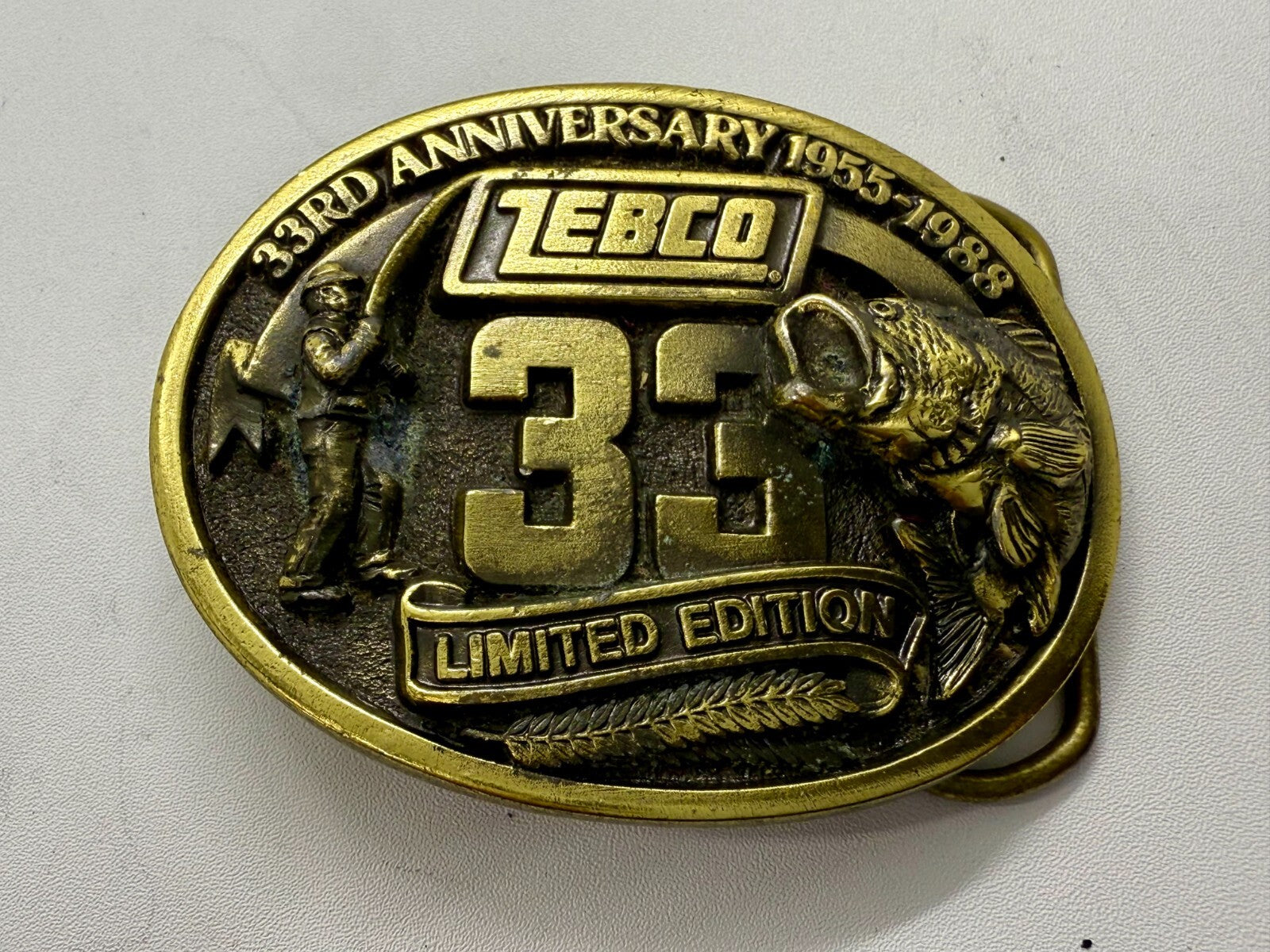 33rd Anniversary Zebco Angler Fishing Edition The Great American Belt Buckle