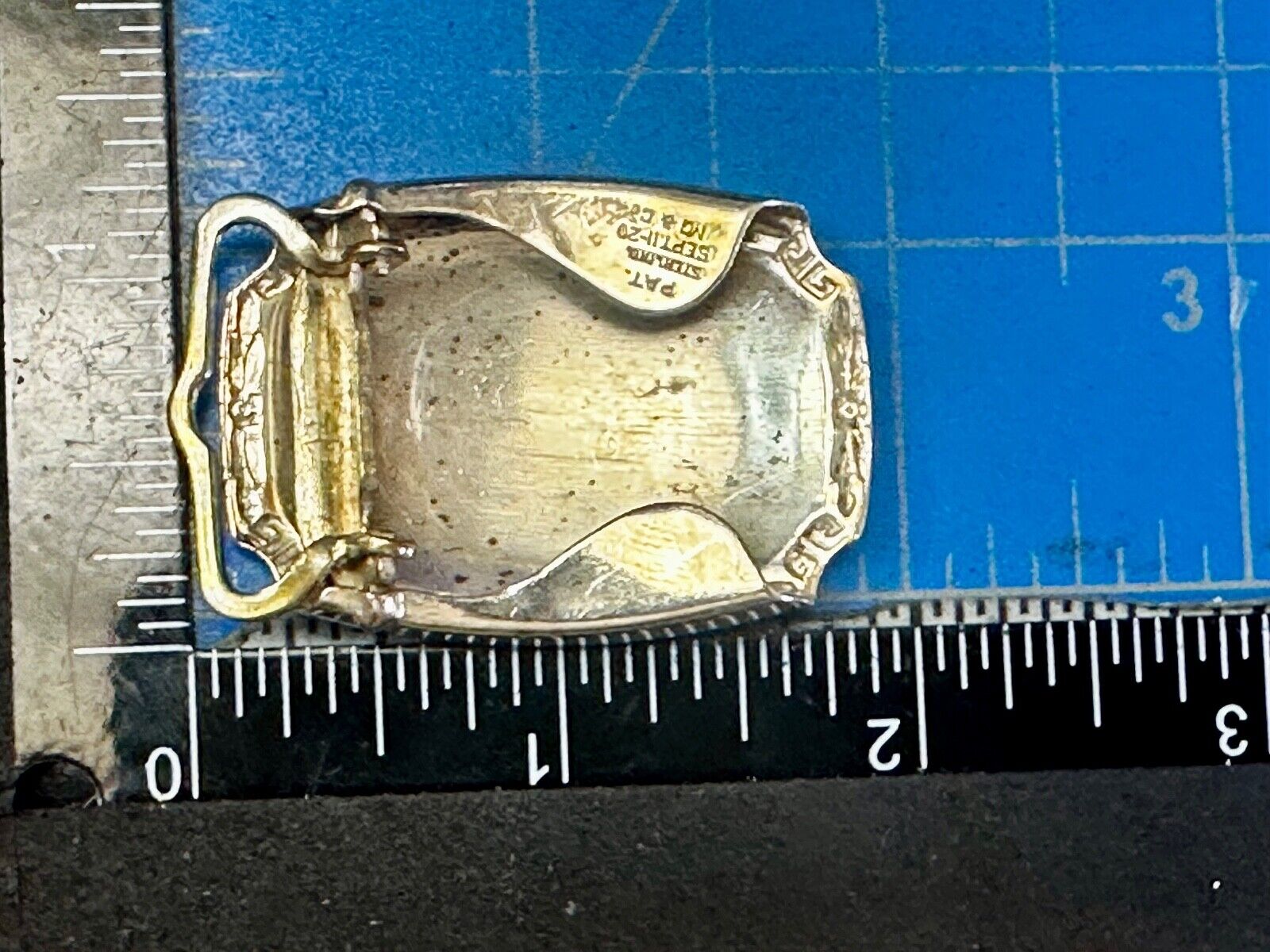 TDO Engraved Letters Monogram Sterling Silver Belt Buckle -   Sept 11 20 MG & Co
