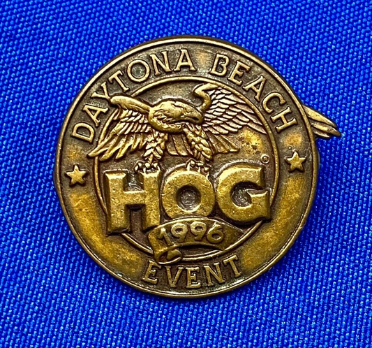 1996 Harley Davidson Owners Group Hog Daytona Beach Rally Event Vest Pin