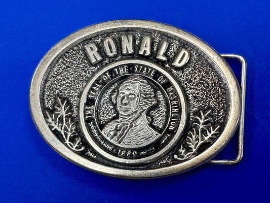The Seal of the State of Washington Ronald Vtg 1889 belt buckle Art Collectibles