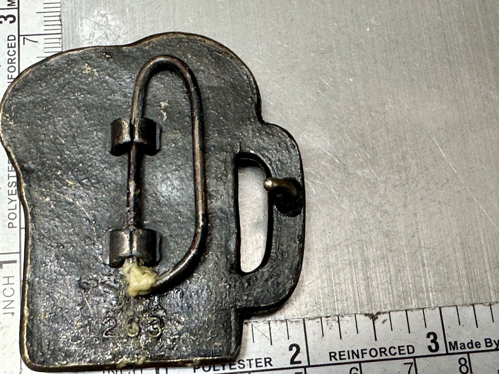 BEER mug - Suds flowing over Vintage cutout shaped belt buckle