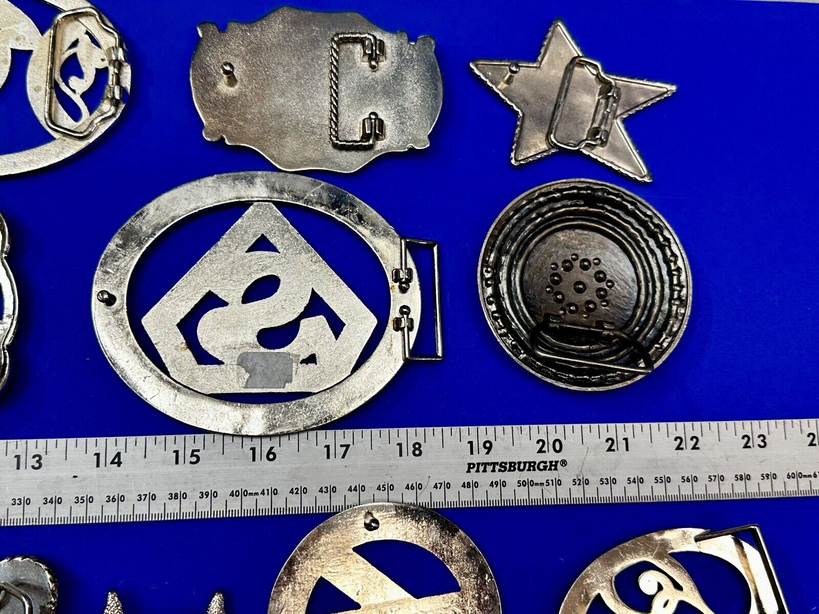 22 Bulk Lot Junk Drawer Grab Bag of REPAIR Belt Buckle - Missing Rhinestone's