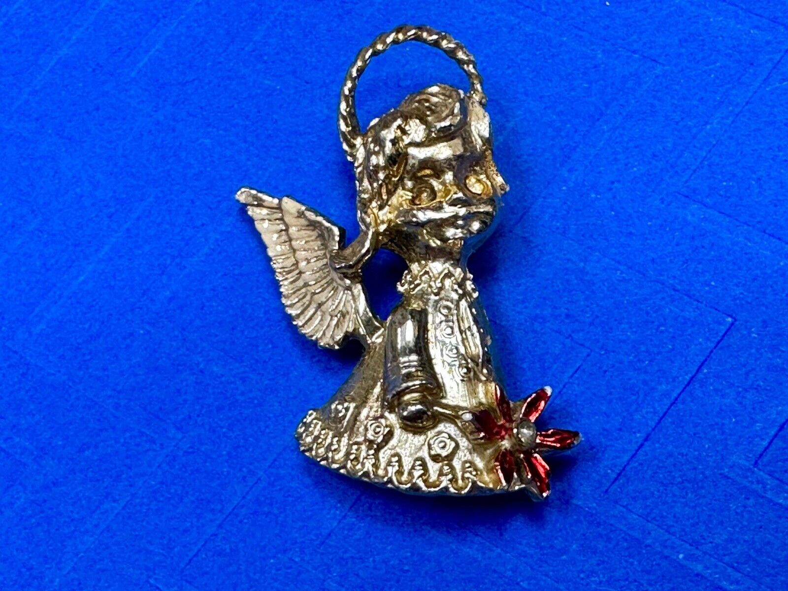 Vintage Little Angel Christmas Child Holiday Gold Tone Brooch Pin GERRY'S