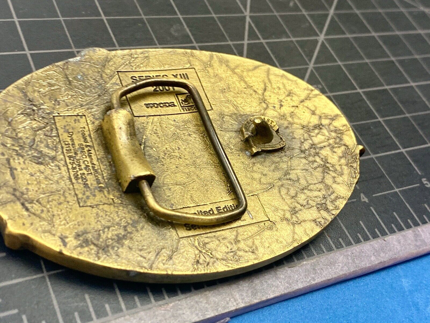 64 years - Tisco Tractor Implement Supply Spec Cast Farming Belt Buckle 