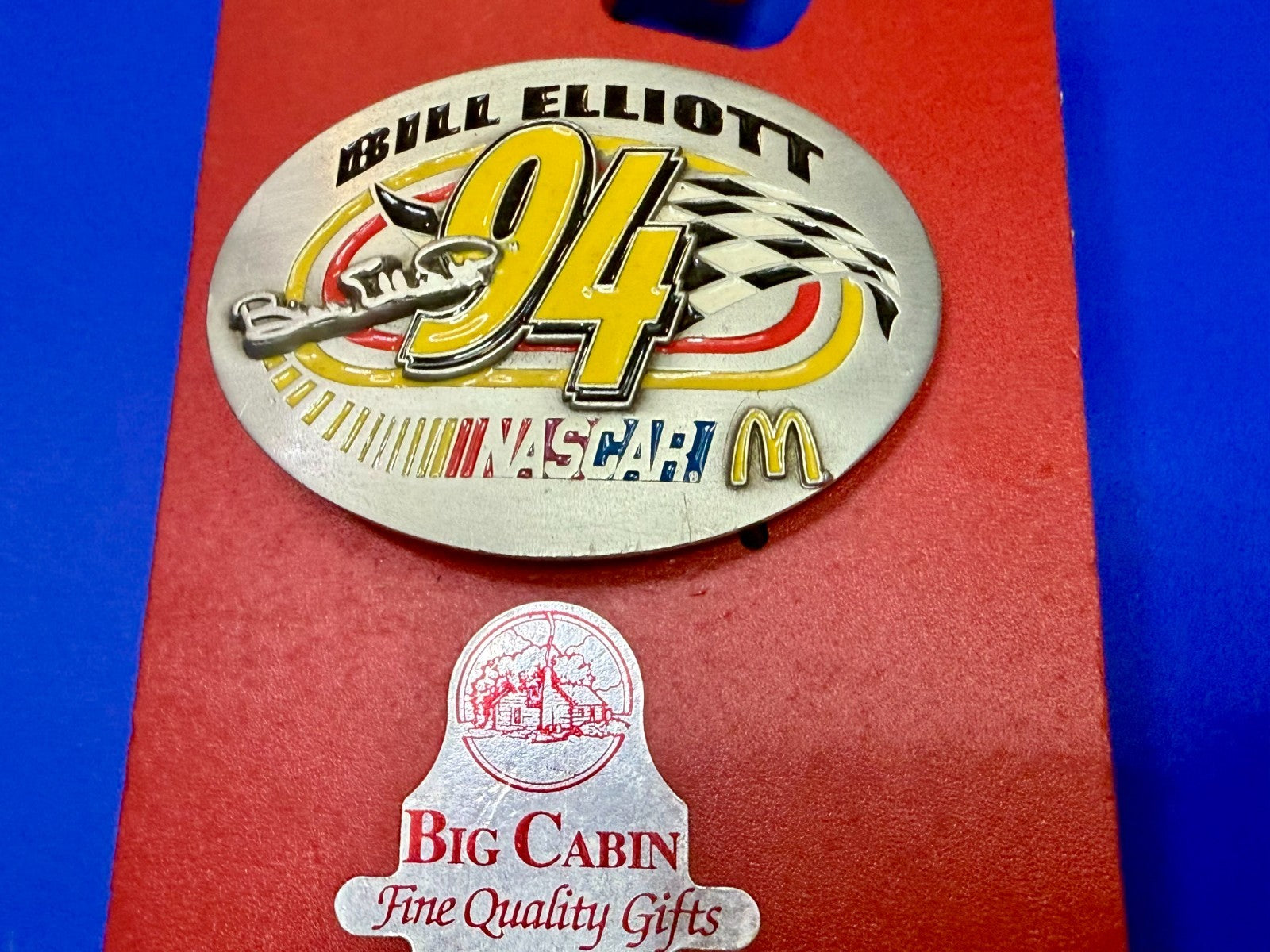 Bill Elliott 94 Car Racer NASCAR McDonald's Collectible Licensed Belt Buckle