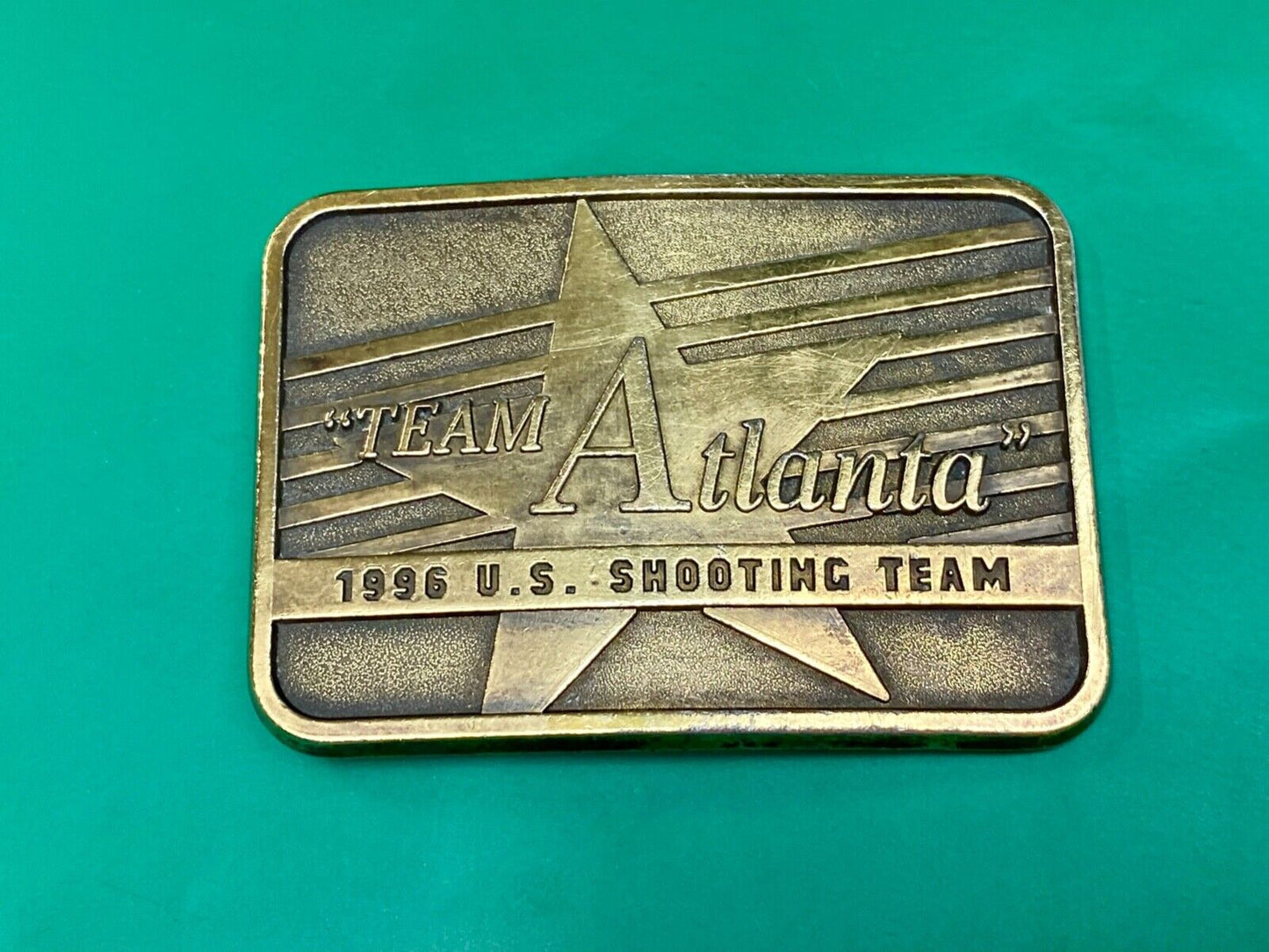 Team Atlanta 1996 U.S. Shooting Team Commemorative Vintage Belt Buckle