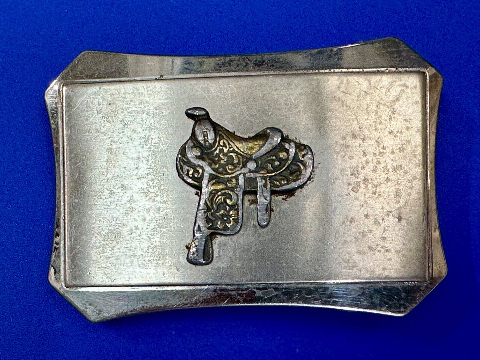 Vintage horse saddle - used Belt Buckle