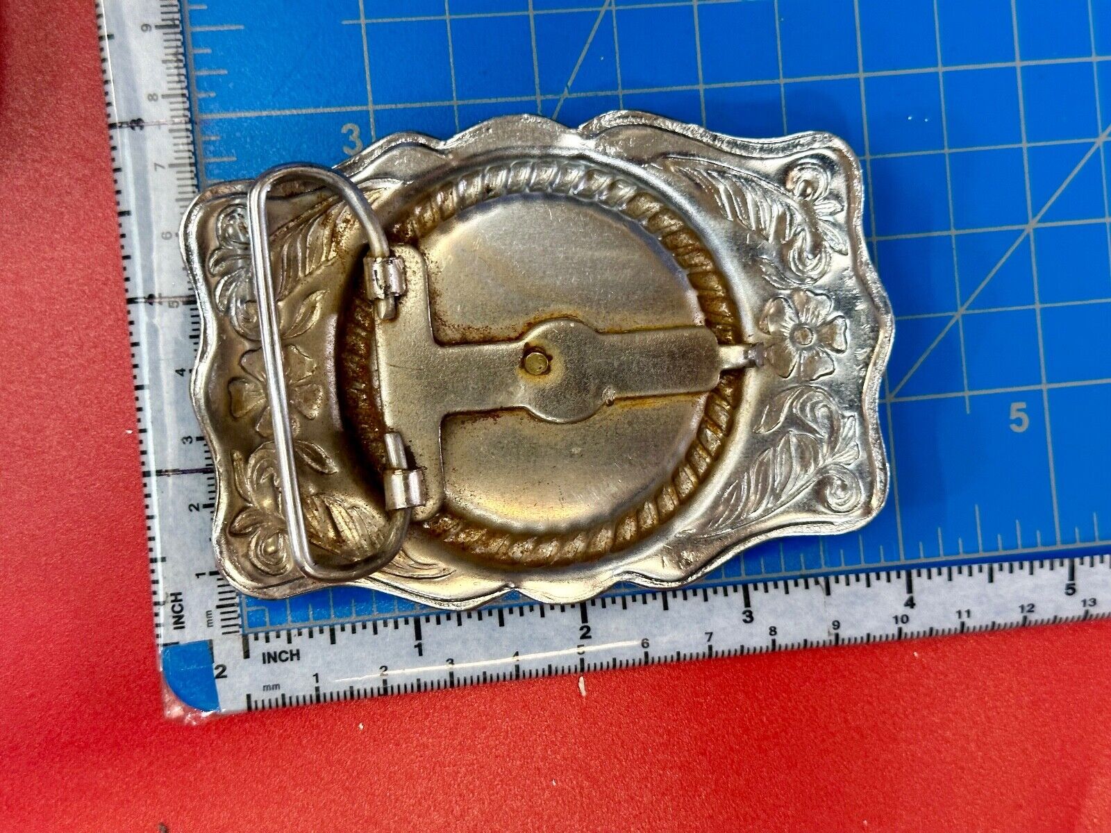 Vintage Longhorn cow steer - cowboys cowgirls western centerpiece belt buckle