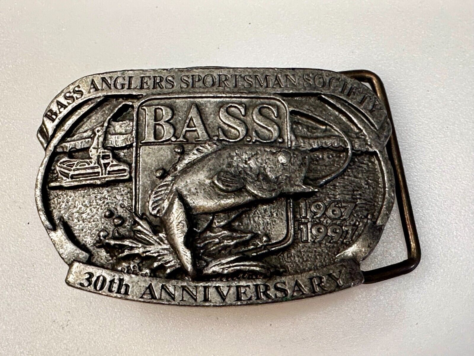 Bass Anglers Sportsman Society 30th Anniversary Club Belt Buckle