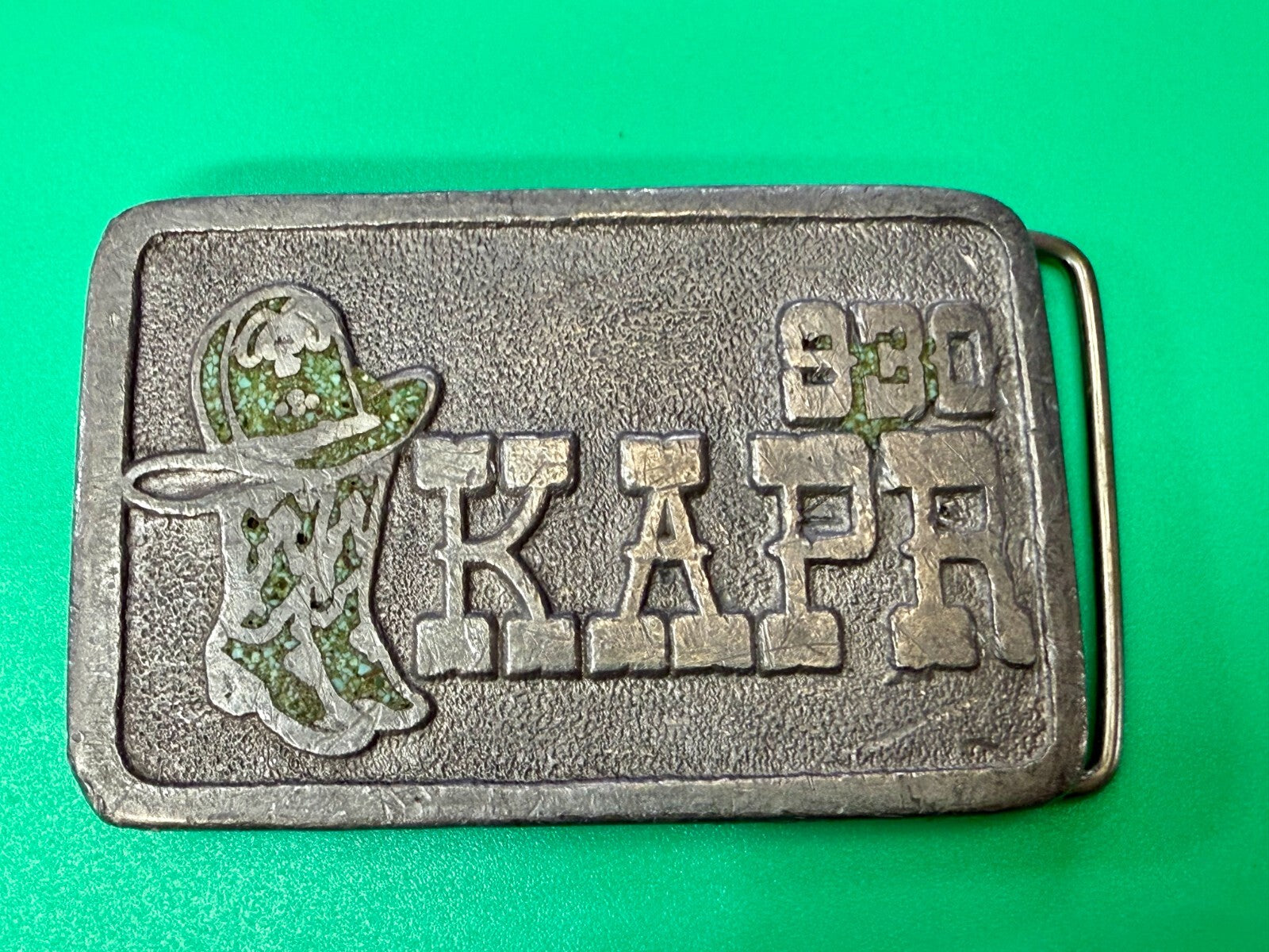 930 KAPR AM Radio Station Vintage 1976 Belt Buckle by Wyoming Studios Art Works