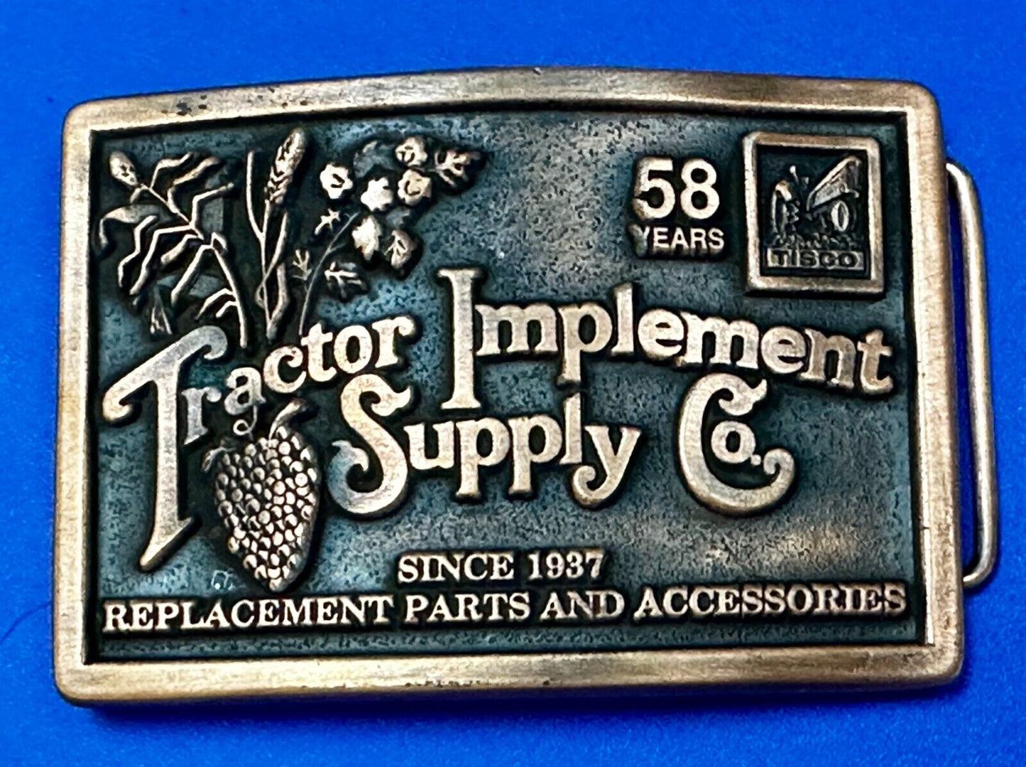 58 Years TISCO Tractor Implement Supply company NOS Belt Buckle by Speccast