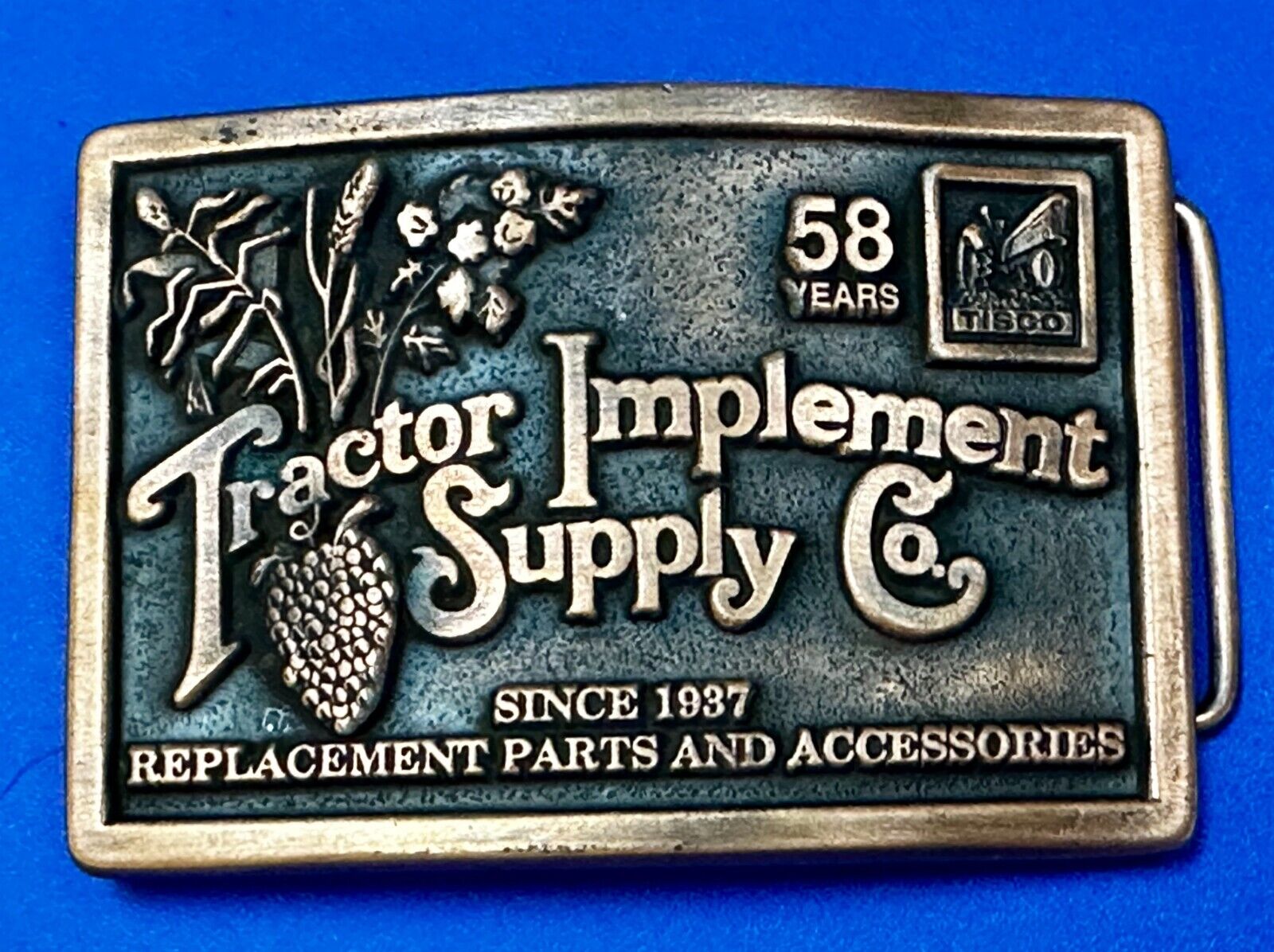 58 Years TISCO Tractor Implement Supply company NOS Belt Buckle by Speccast