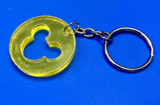 Vintage Cutout Mouse Ears  Disney green color Keychain - Key Ring Chain