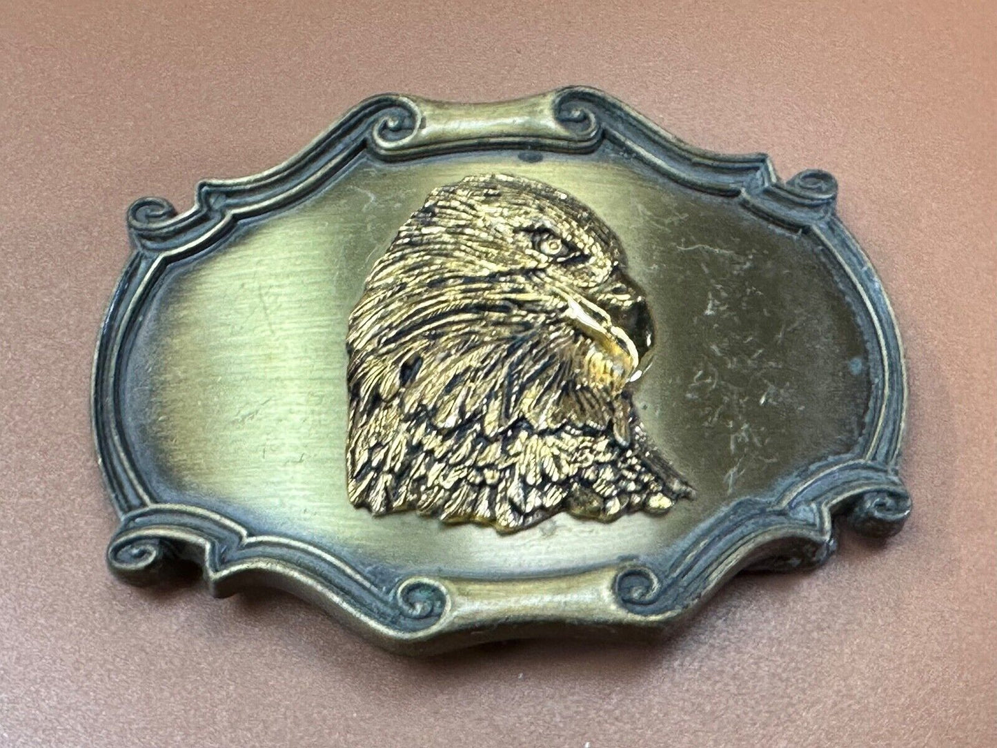 American Bald Eagle - Patriotic Vintage 1980 Raintree framed belt buckle