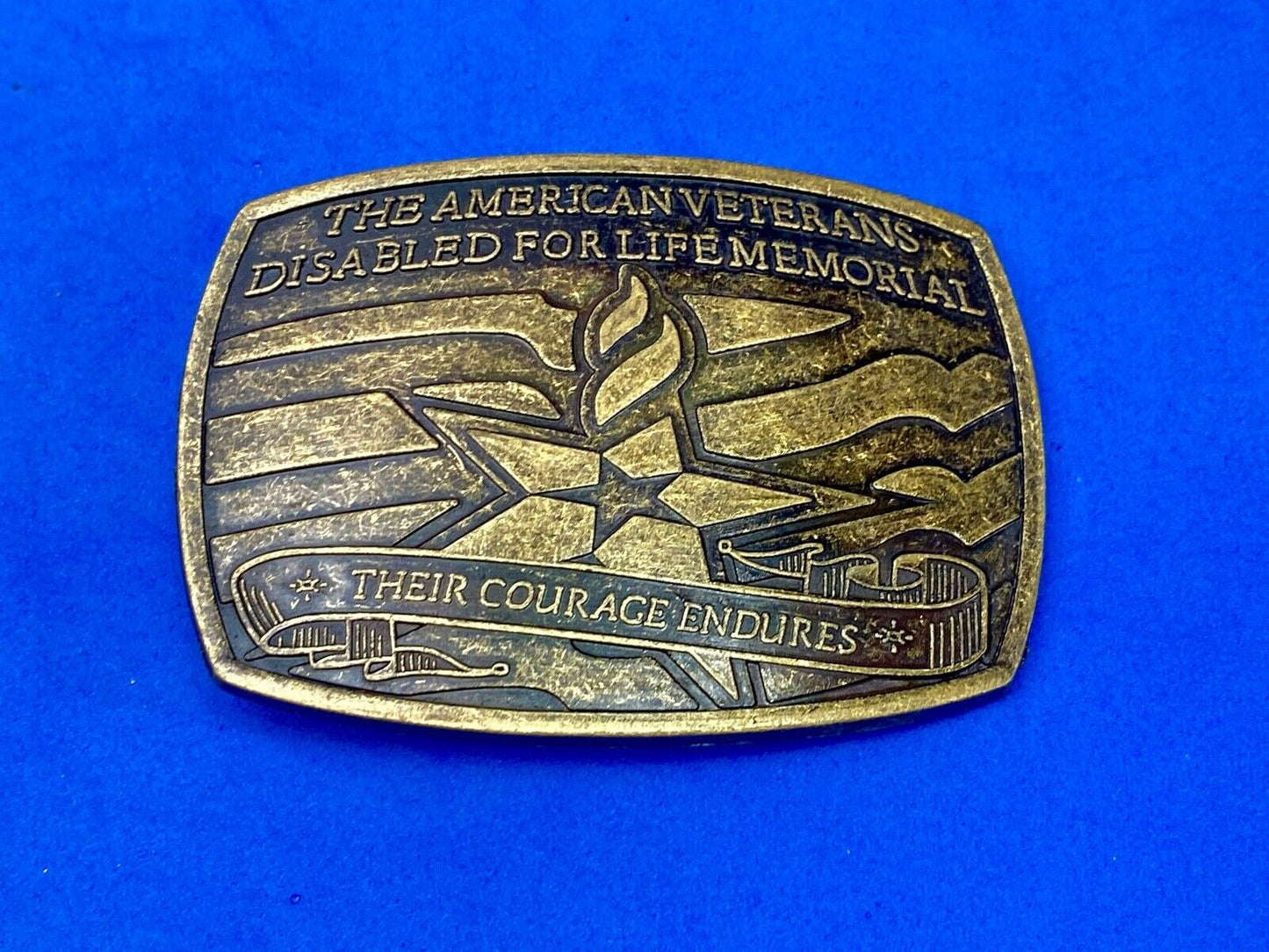 American Veteran, Disabled For Life Memorial Commemorative Belt Buckle 