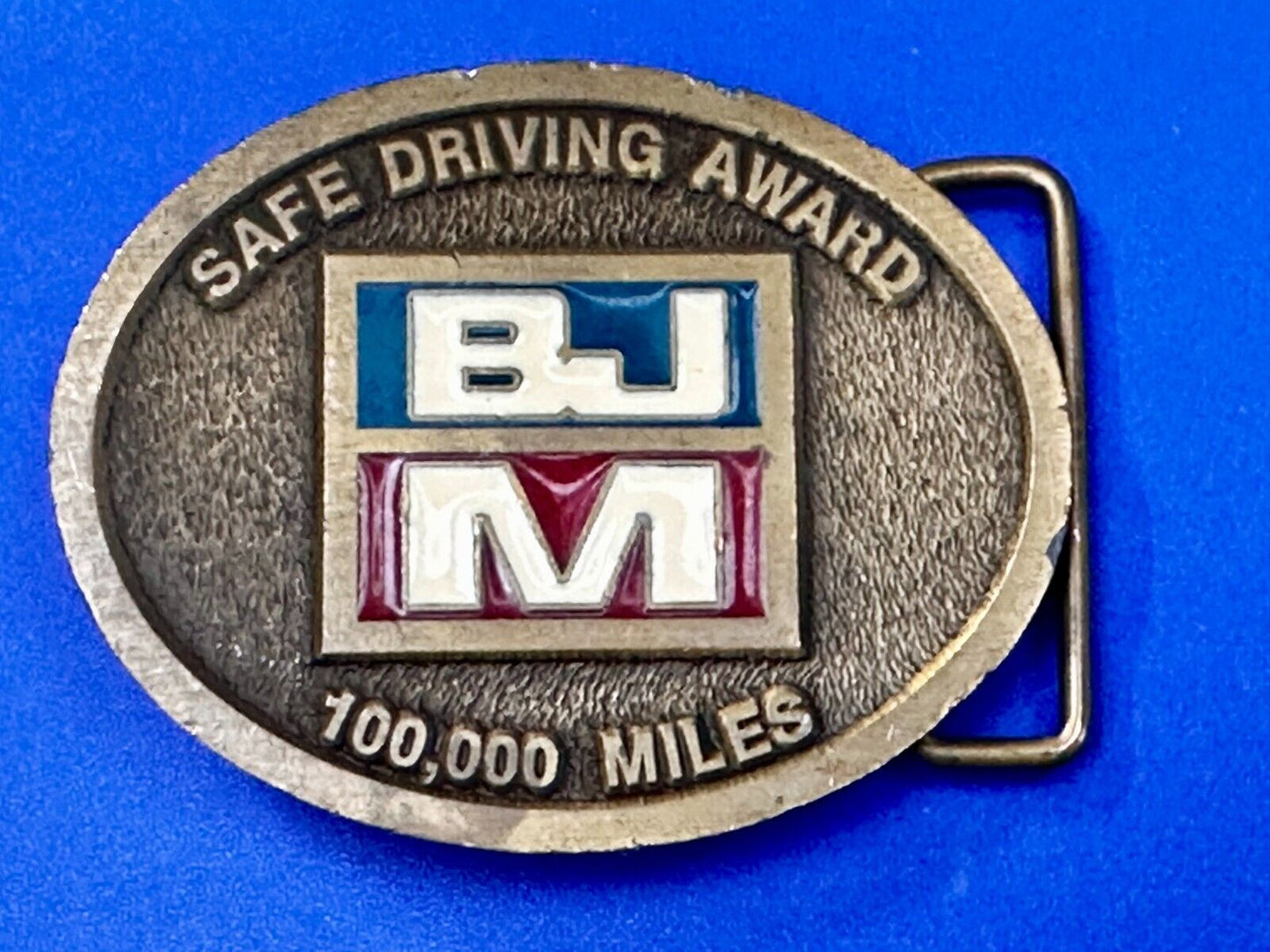 BJM 100,000 Miles Safe Driving Award Belt Buckle by CD Hit Made in Usa