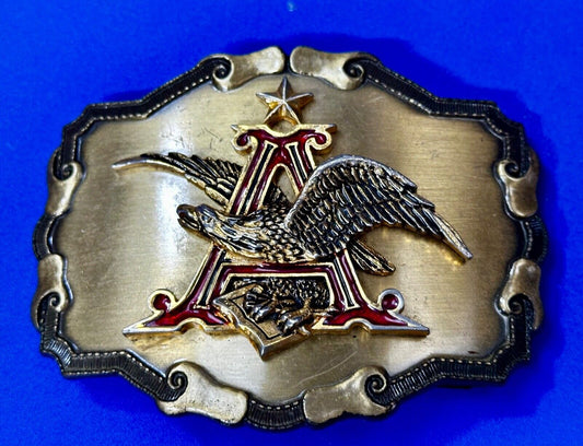 Anheuser Busch Beer Eagle Emblem Belt Buckle USA Rain-Tree 2 1/2 x 3 3/4