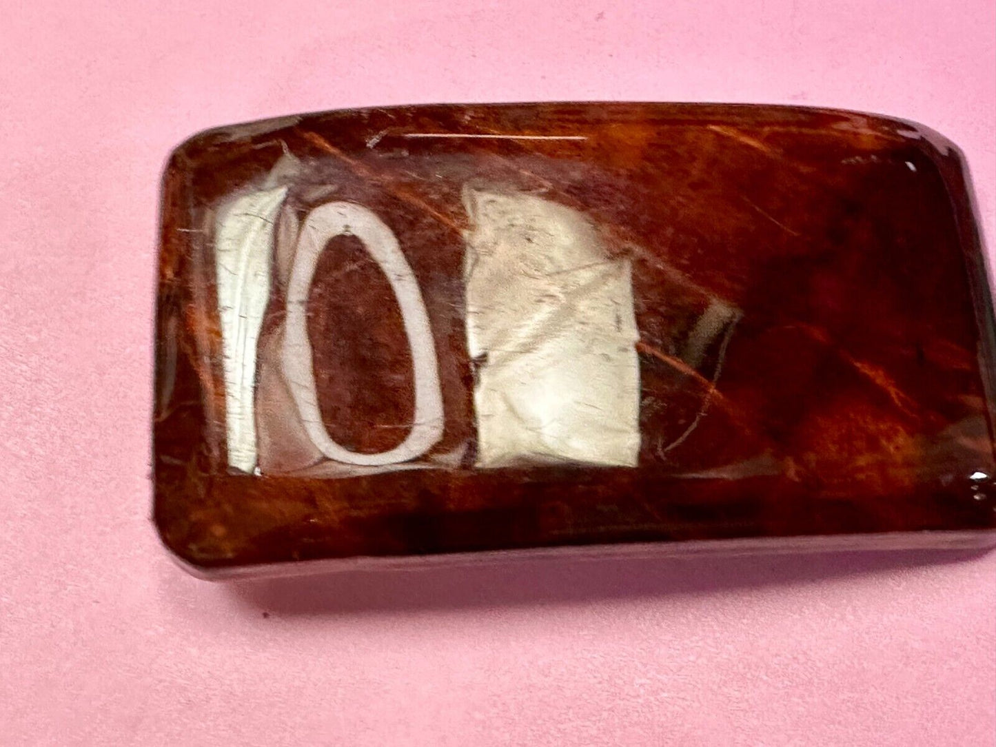 Vintage Glossy Polished Lacquered Wood Belt Buckle By Burl Wood West