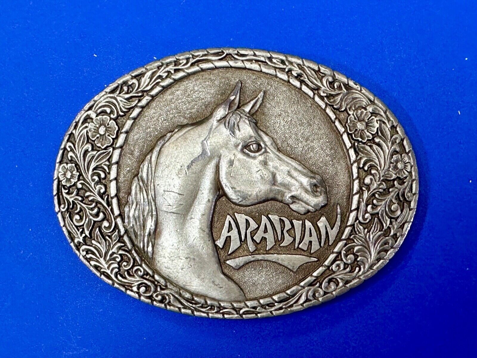Arabian Horse commemorative Indiana Metal Craft Vintage 1982  belt buckle