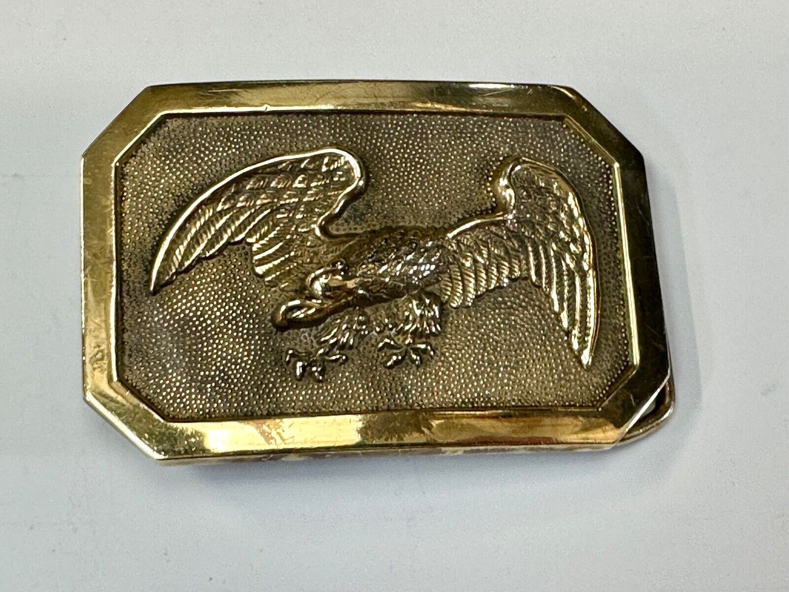 American Bald Eagle Patriotic USA 1978 solid brass belt buckle by Baron Buckles