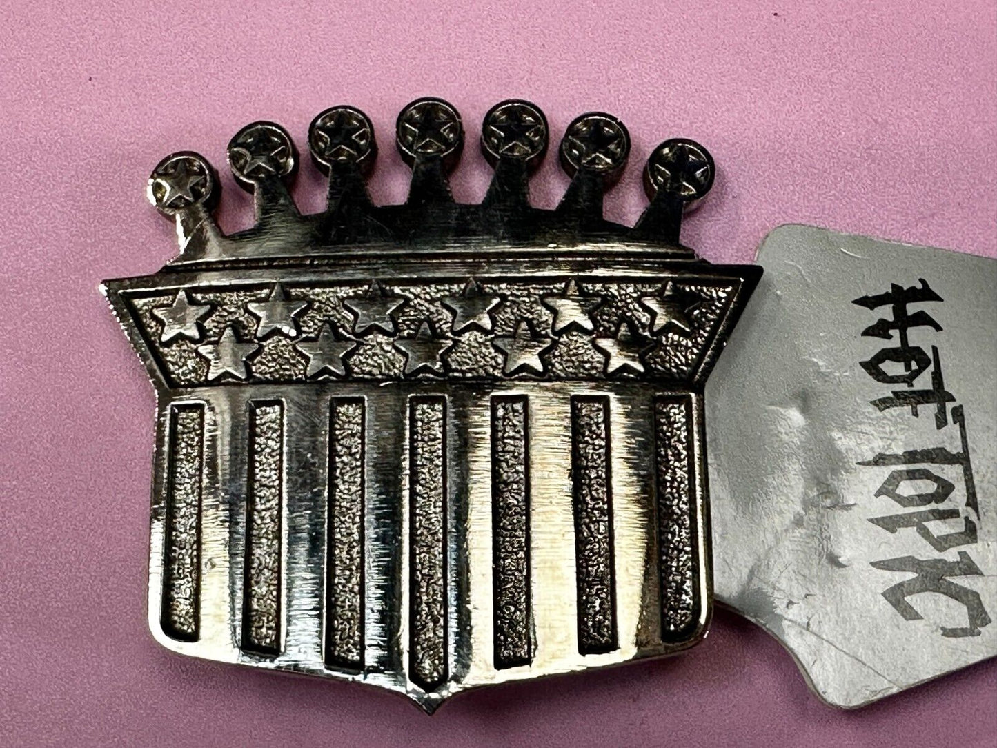 American Flag Style Crown The Originator Not The Imitator Belt Buckle Made in US