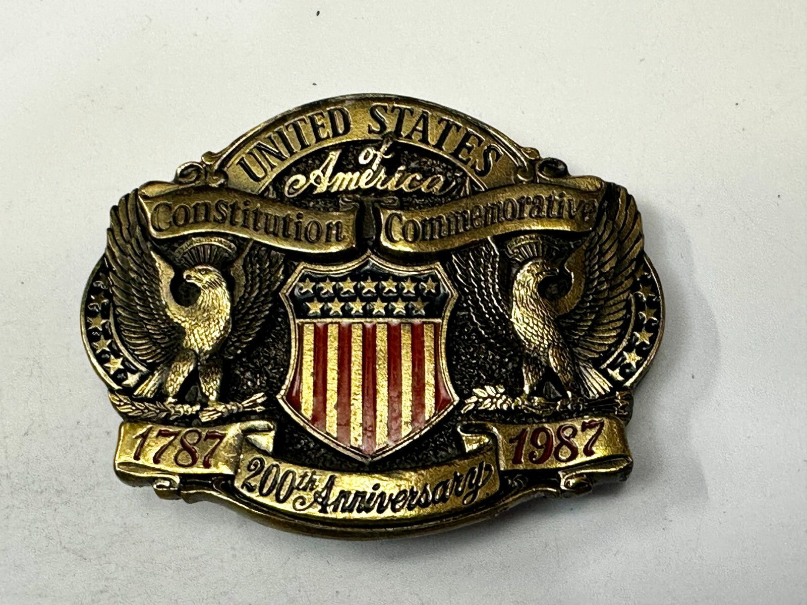 United States of America Constitution Commemorate 200th Anniversary Belt Buckle