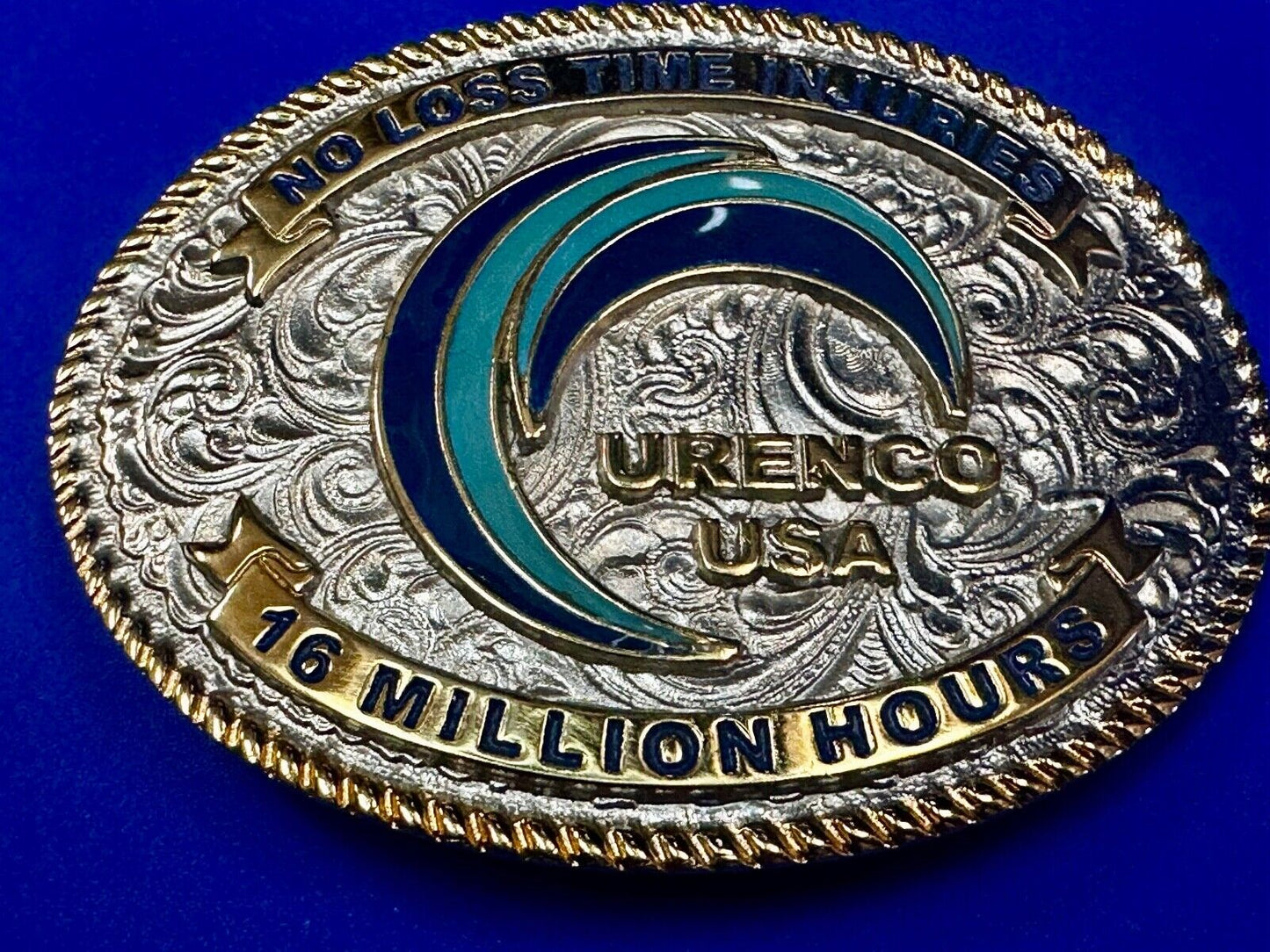 URENCO USA New Mexico  No Loss Time Injuries 16 Million Hours Belt Buckle by JIM